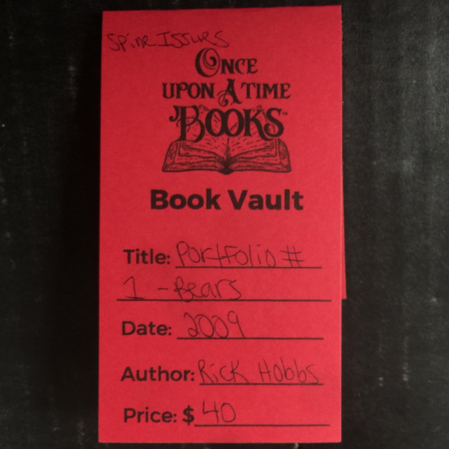 Portfolio #1 - Bears - Rick Hobbs - 2009