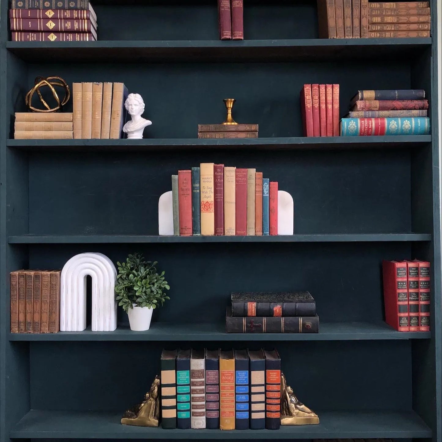 Ornate Decorative Books by the Foot: Christianity Collection, Display - 11 Hardcovers