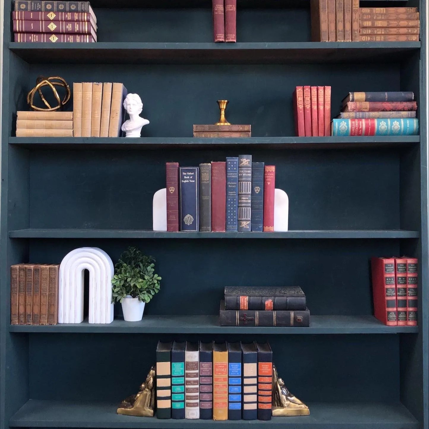 Vintage Hardcover Book Bundle: Decorative Display Set, Home Staging