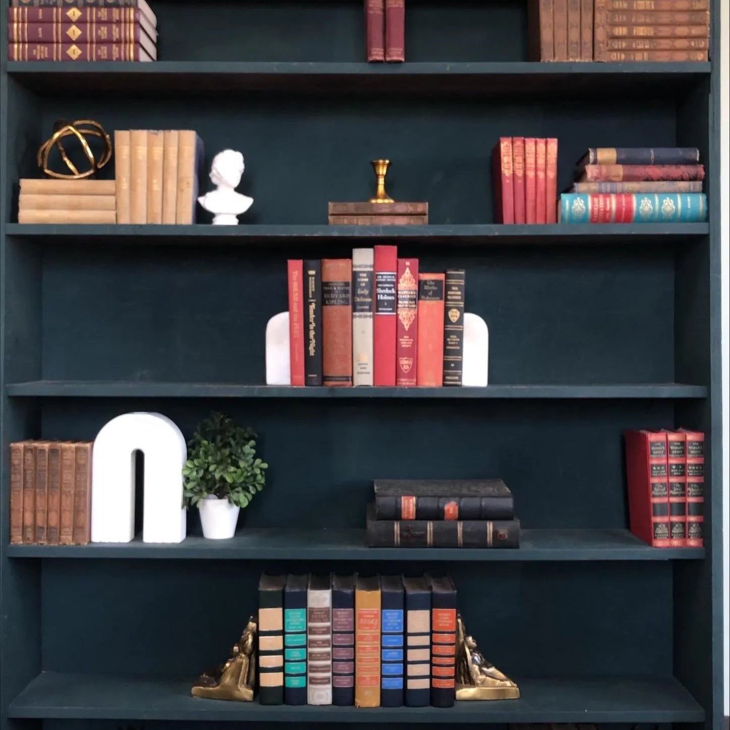 Vintage Hardcover Book Bundle: Decorative Display Set, Home Staging