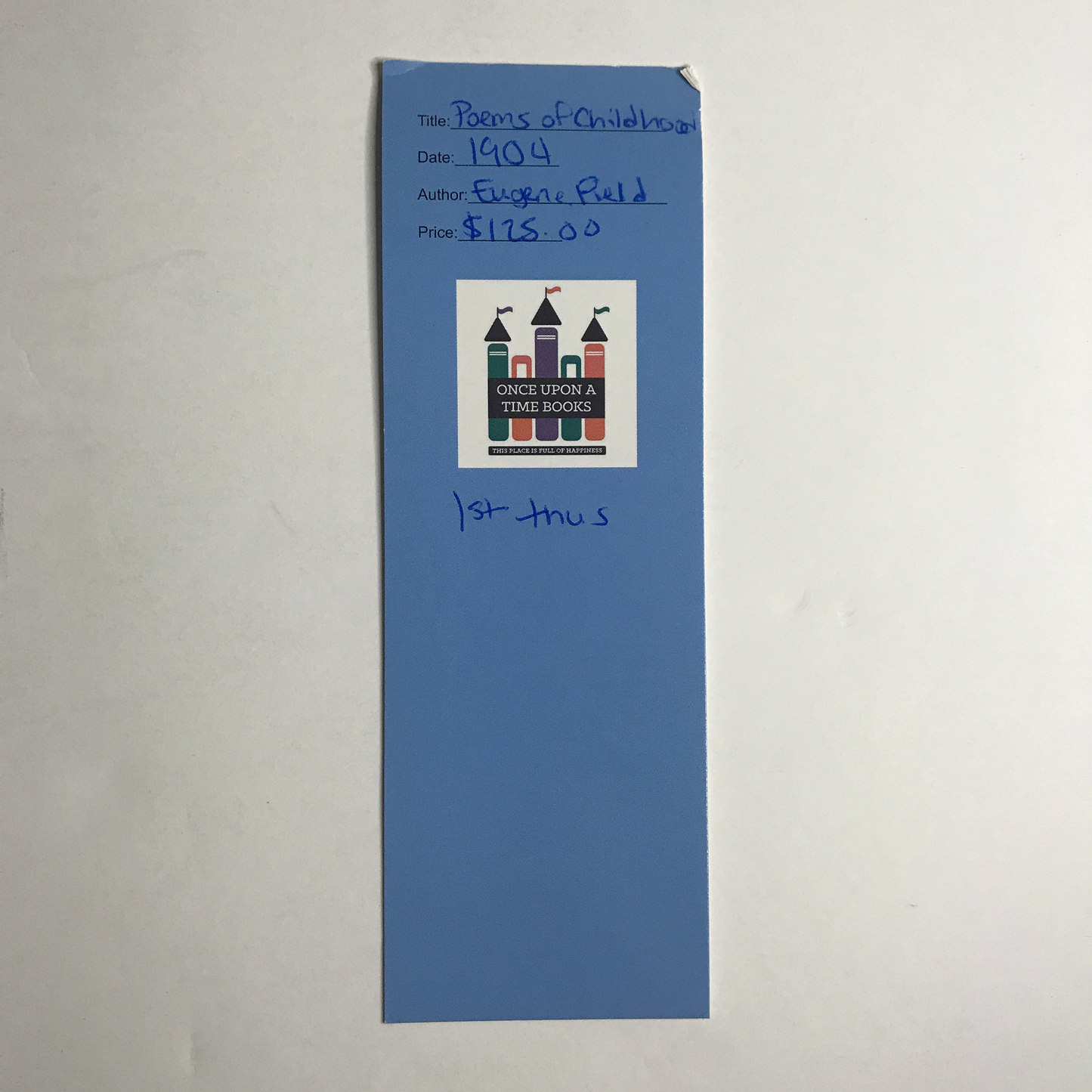 Poems of Childhood - Eugene Field - 1904 - First Thus