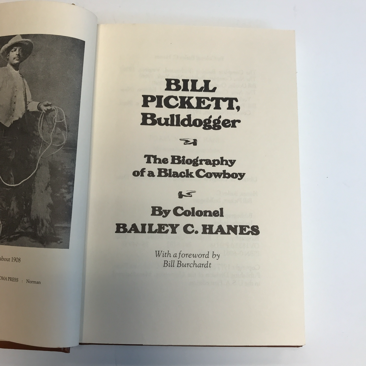 Bill Pickett Bulldogger - Colonel Bailey C. Hanes - Native American - 1977