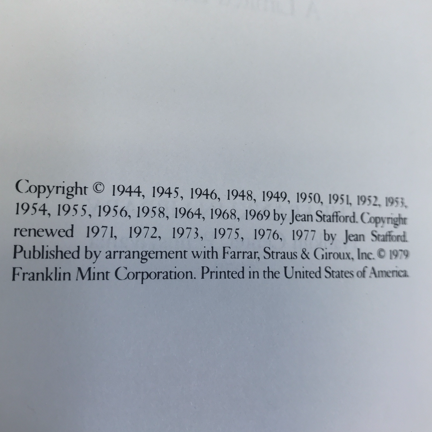 The Collected Stories of Jean Stafford - Jean Stafford - Franklin Library - 1979