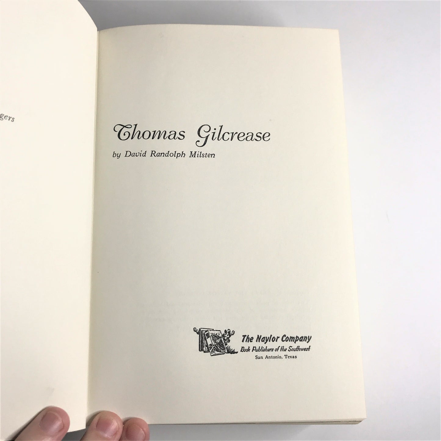 Thomas Gilcrease - David R. Milsten - Signed - 1969