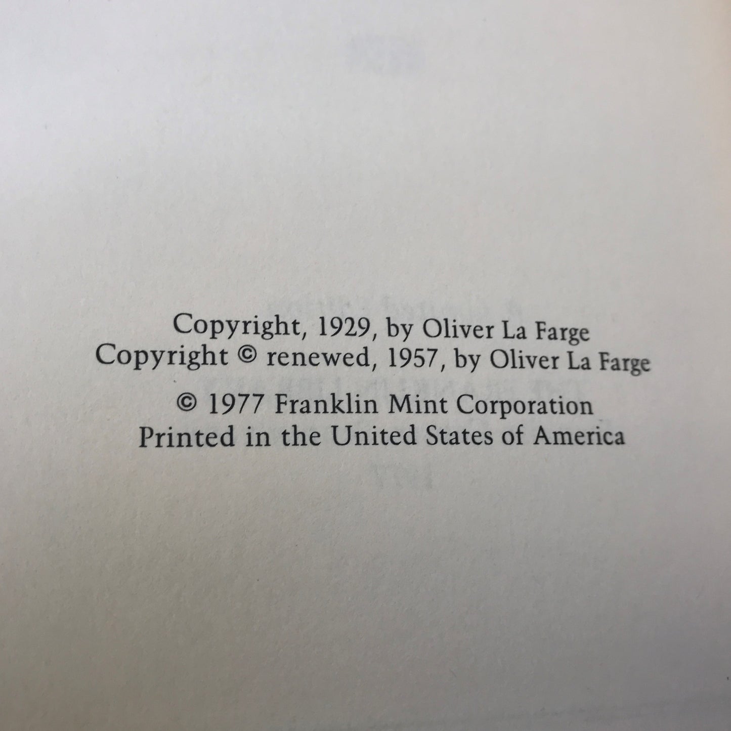 Laughing Boy - Oliver La Farge - Franklin Library - 1977