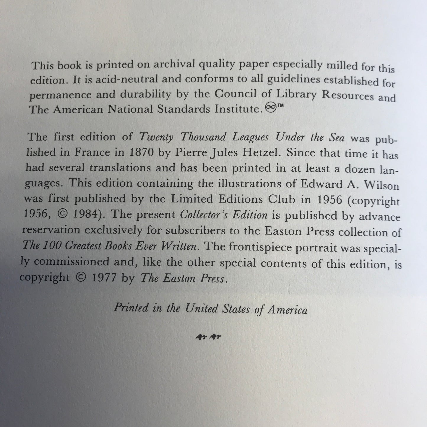 Twenty Thousand Leagues Under the Sea - Jules Verne - Easton Press - 1977