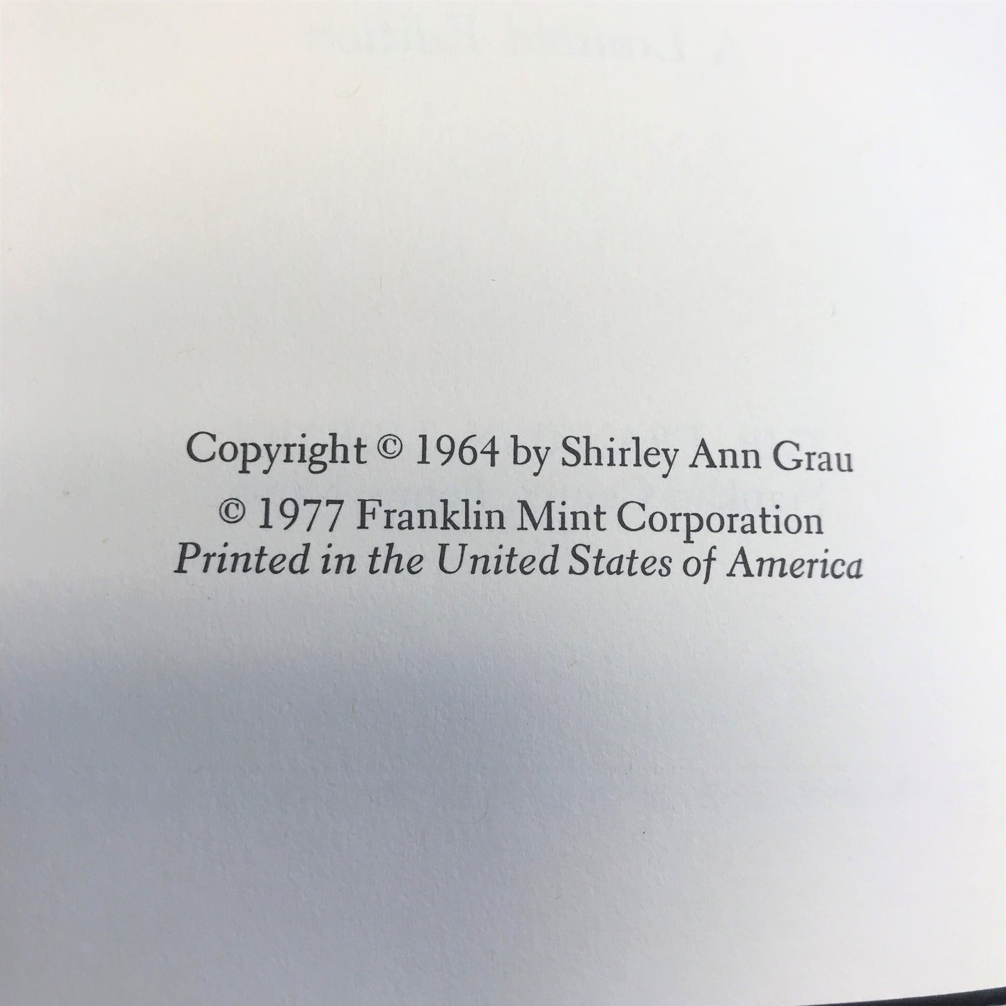 The Keepers of the House - Shirue Grau - Franklin Library - 1977