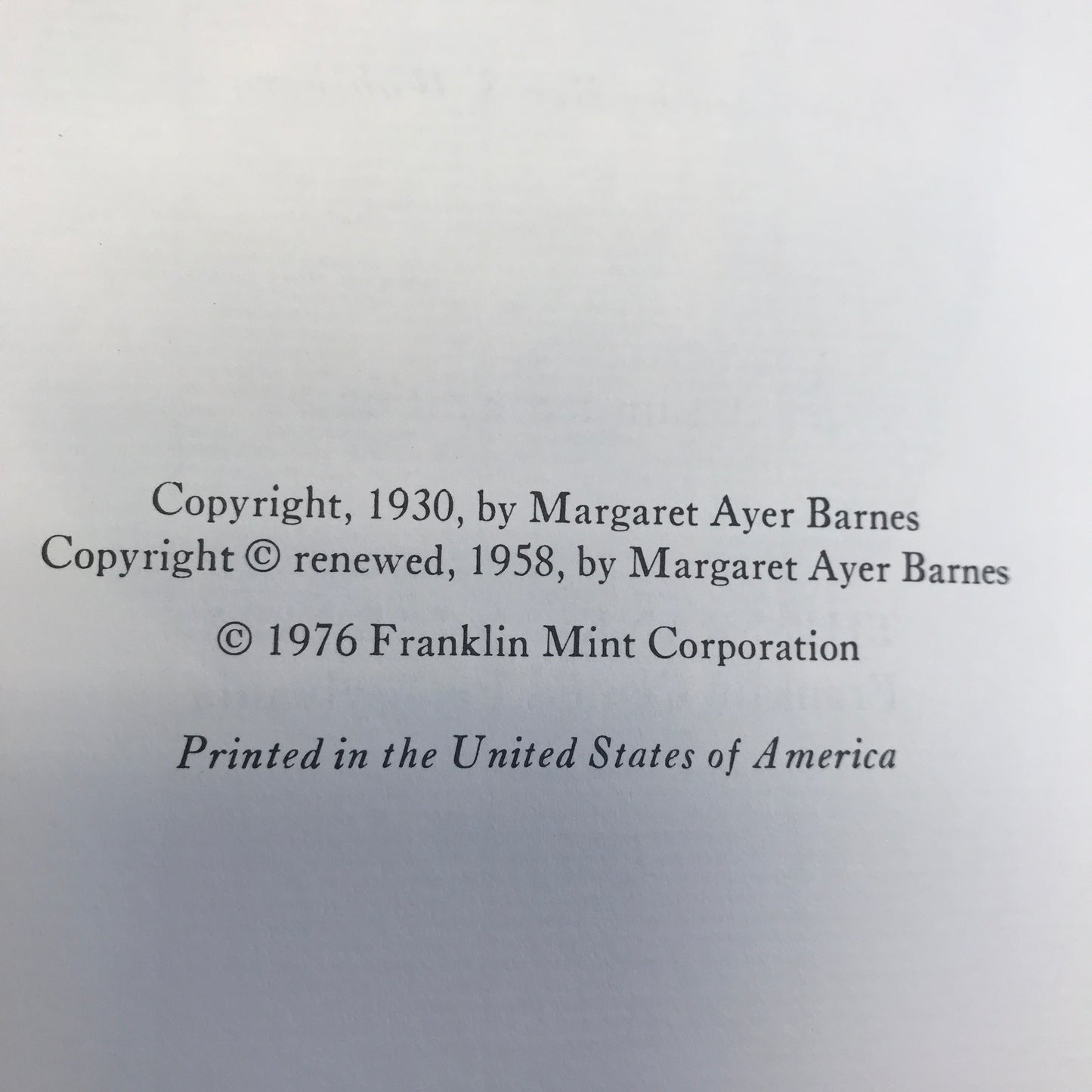 Years of Grace - Margaret Ayer Barnes - Franklin Library - 1976
