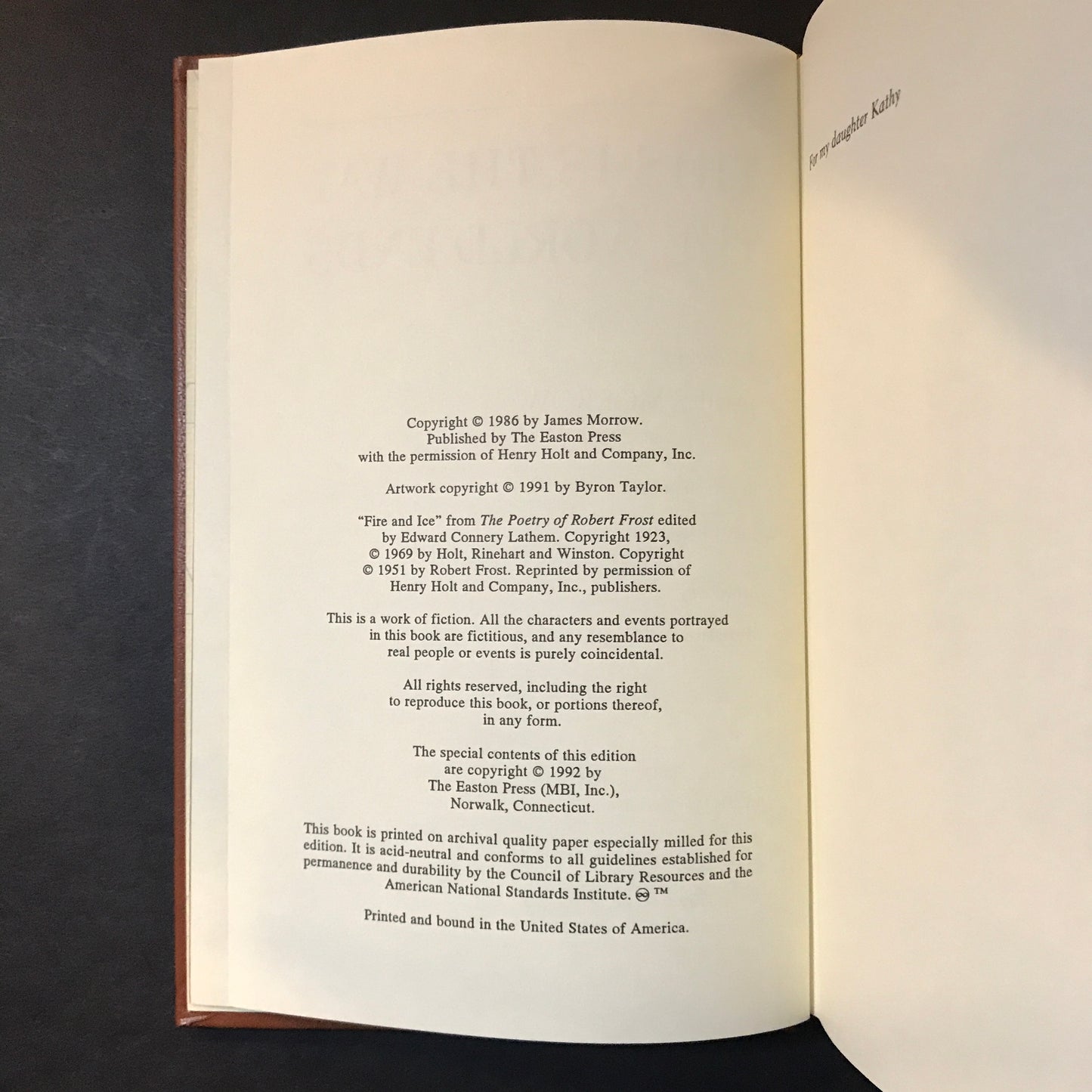 This is the Way the World Ends - James Morrow - Easton Press - 1992