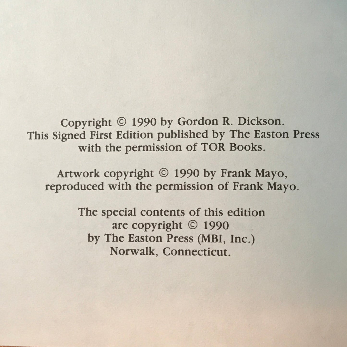 Wolf and Iron - Gordon R. Dickson - Signed - 1st Edition - Easton Press - 1990