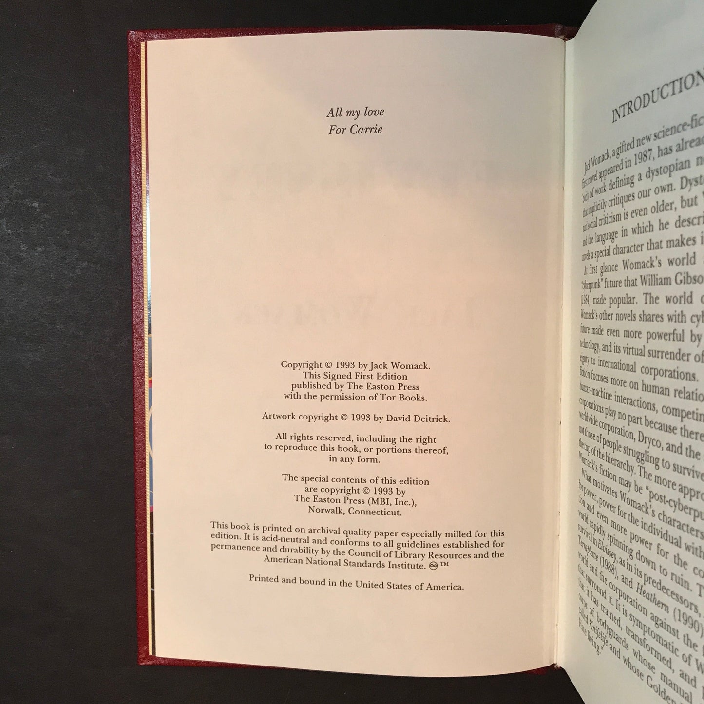 Elvissey - Jack Womack - Signed - 1st Edition - Easton Press - 1993