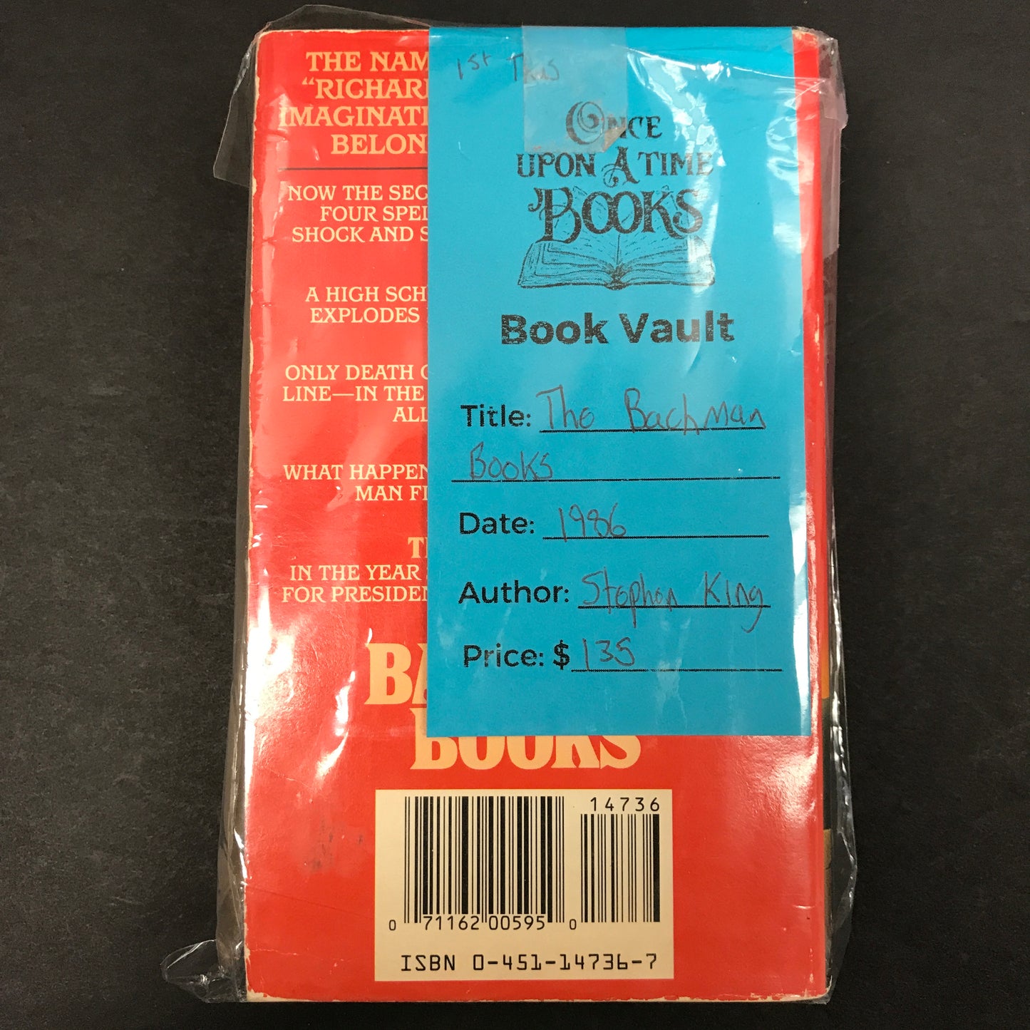 The Bachman Books - Stephen King - 1st Thus - 1986