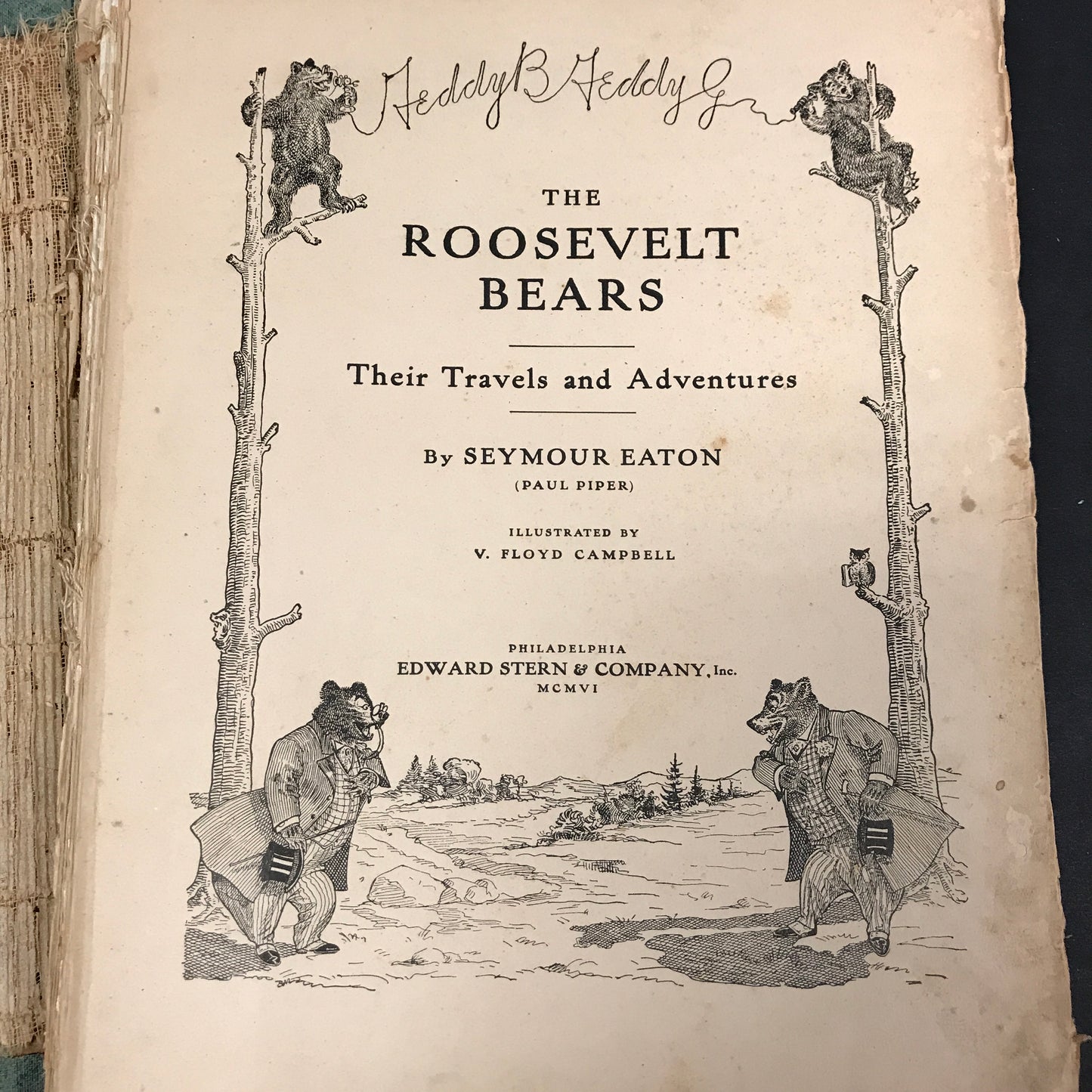 The Roosevelt Bears, Their Travels and Adventures - Seymour Eaton - 1st Edition - 1906