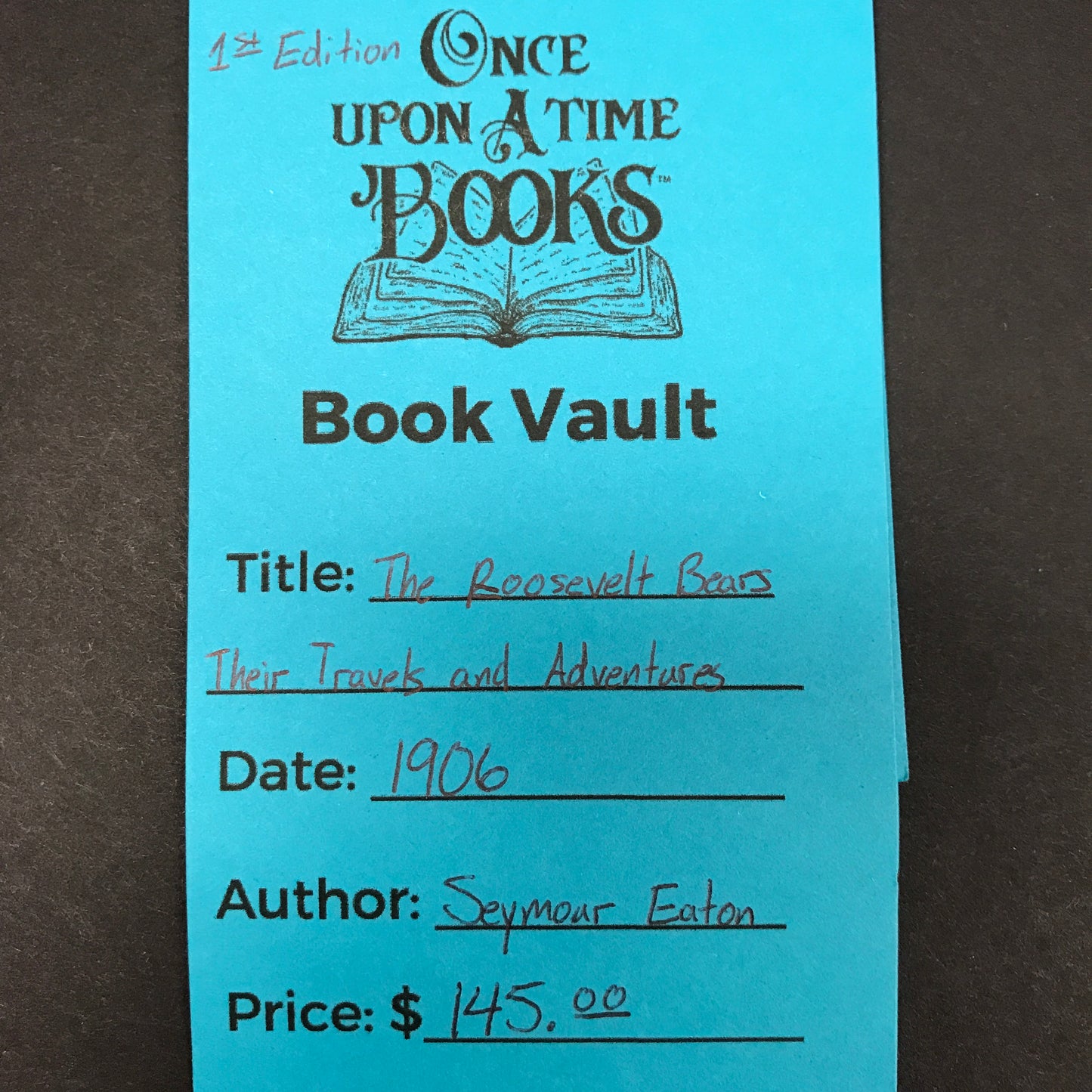 The Roosevelt Bears, Their Travels and Adventures - Seymour Eaton - 1st Edition - 1906
