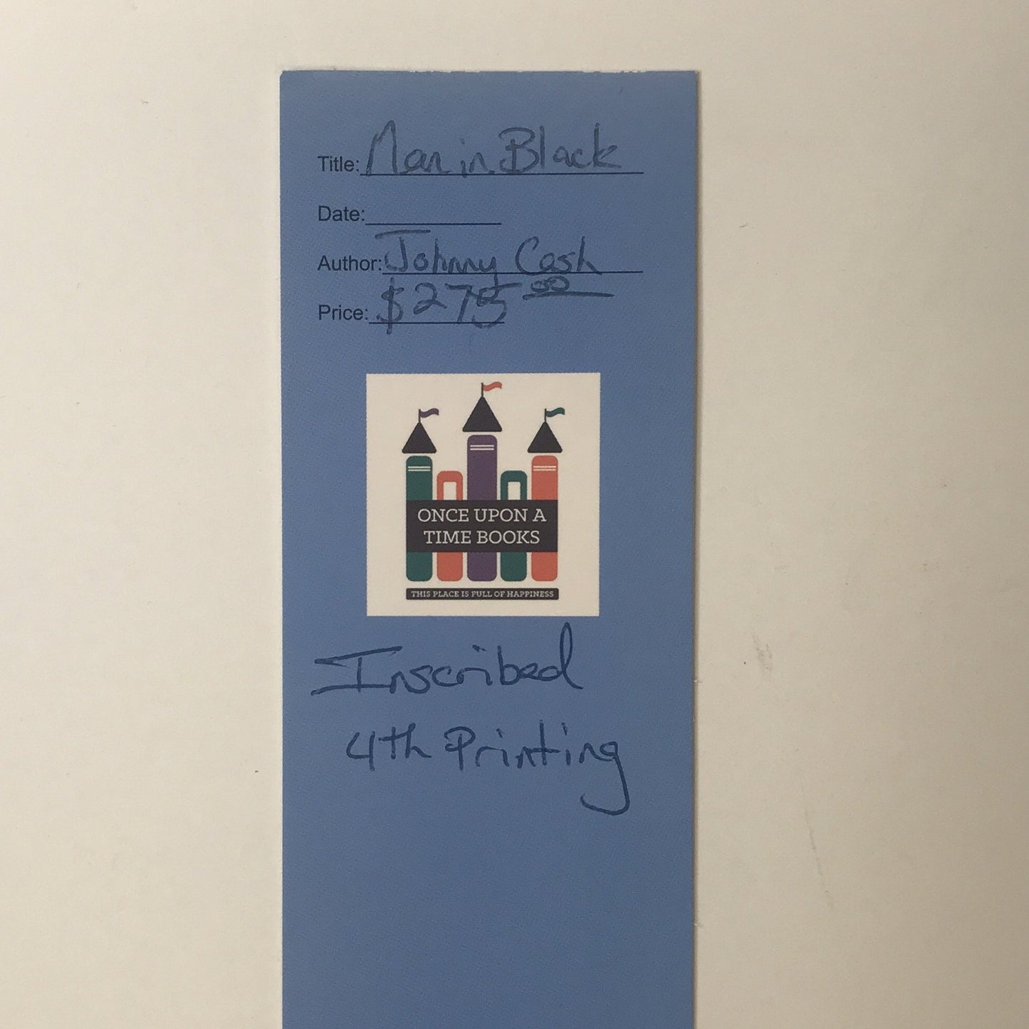 Man in Black - Johnny Cash - Inscribed - 4th Printing