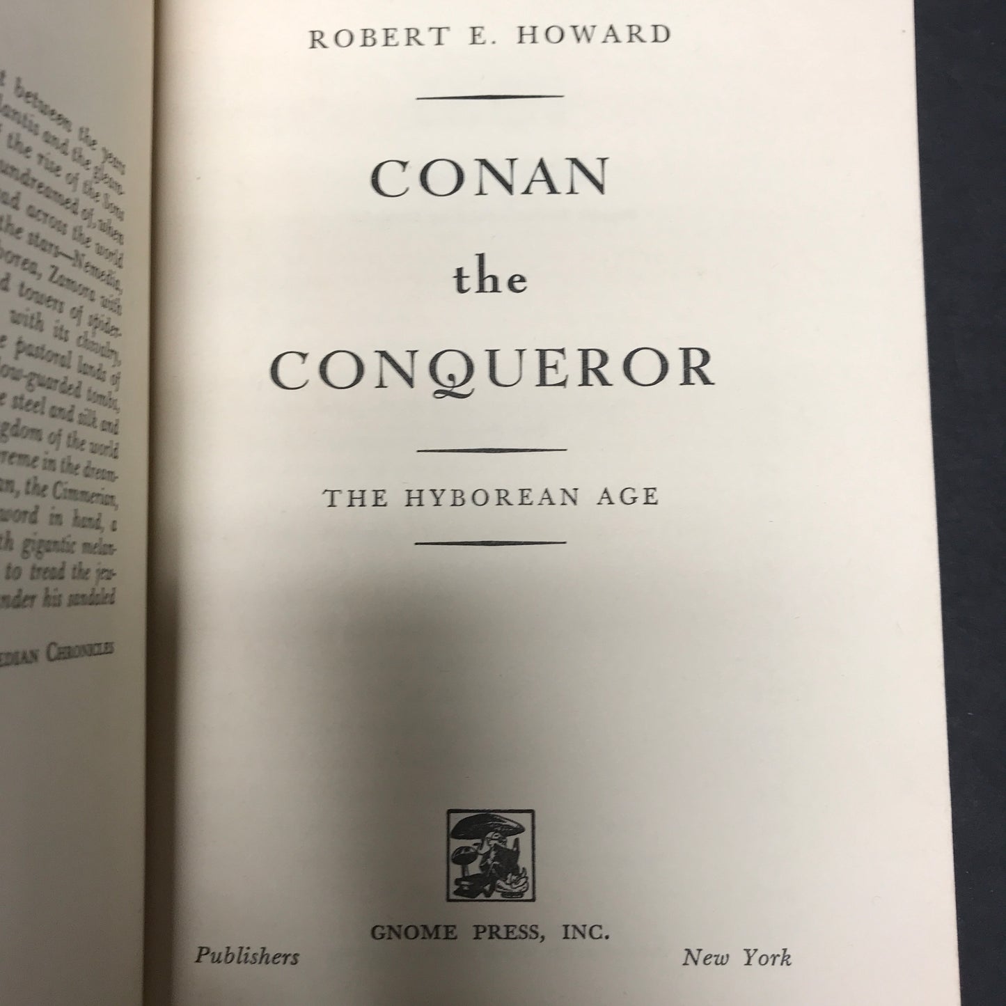 Conan The Conqueror - Robert E. Howard - First Edition - 1950