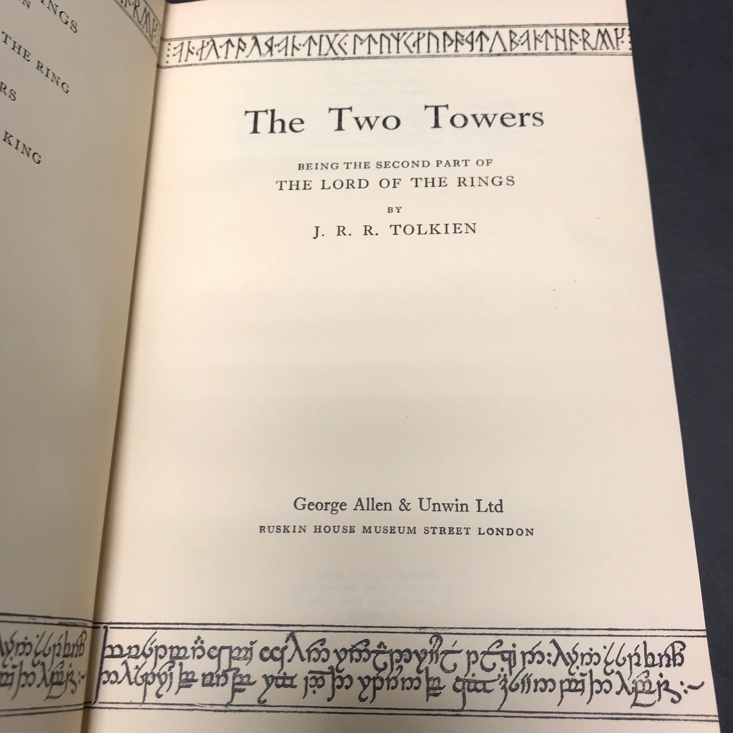 The Two Towers - J. R. R. Tolkien - 4th Printing - 1956