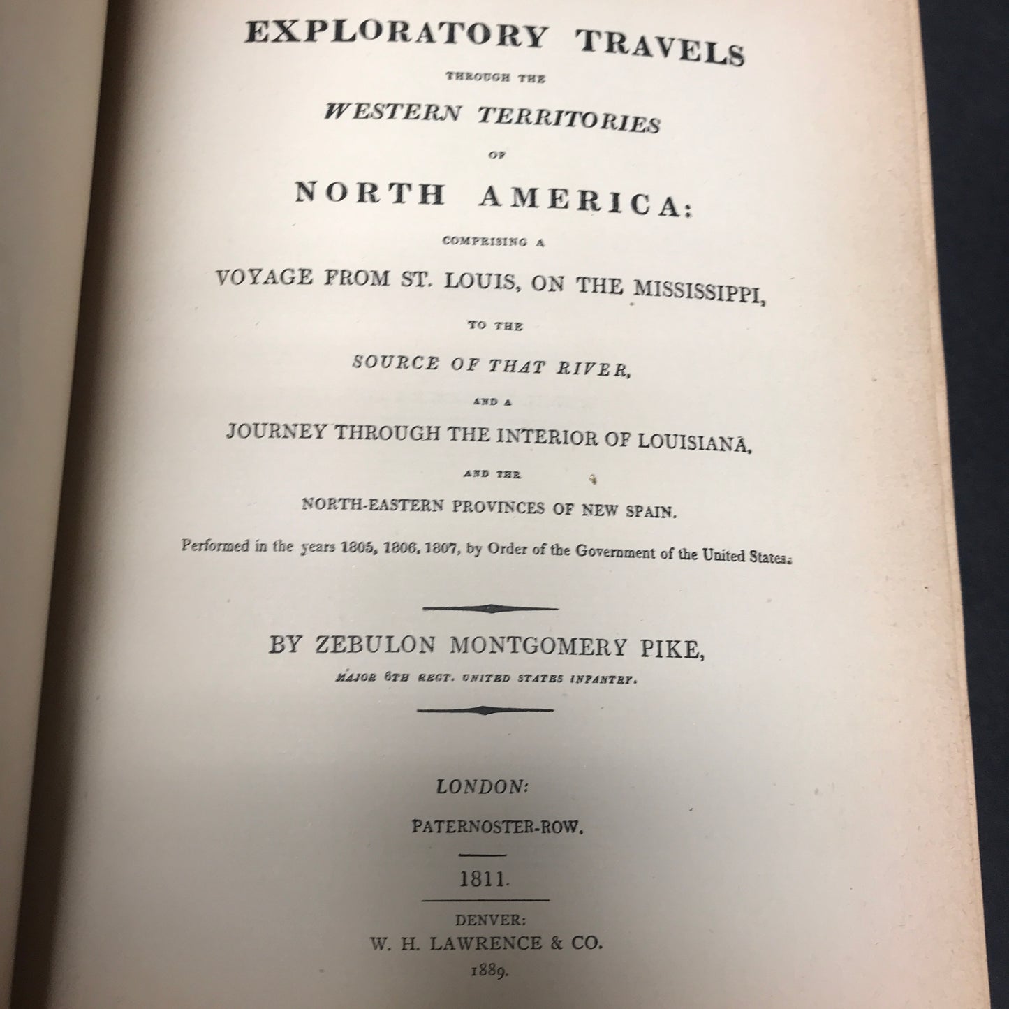 Pike's Explorations - Zebulon Montgomery Pike - 1889