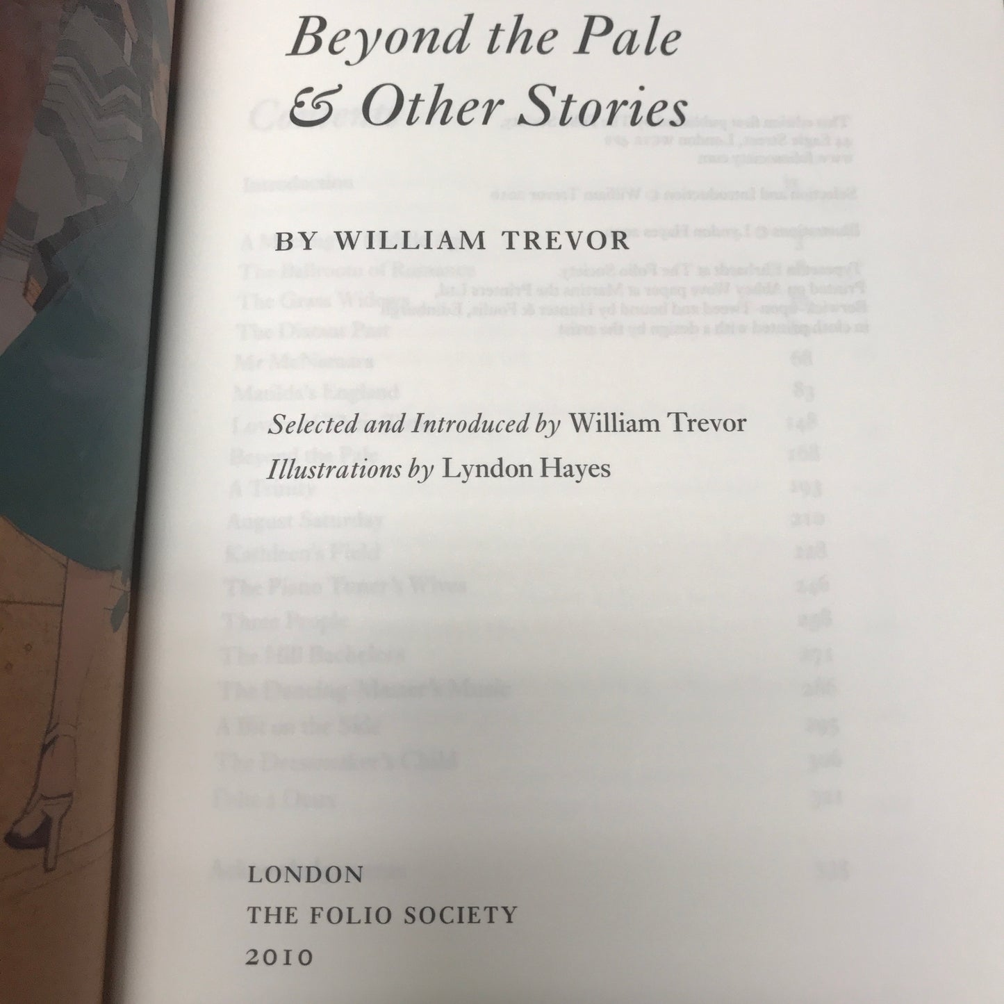 Beyond the Pale and Other Stories - William Trevor - 1st Thus - Folio Society - 2010