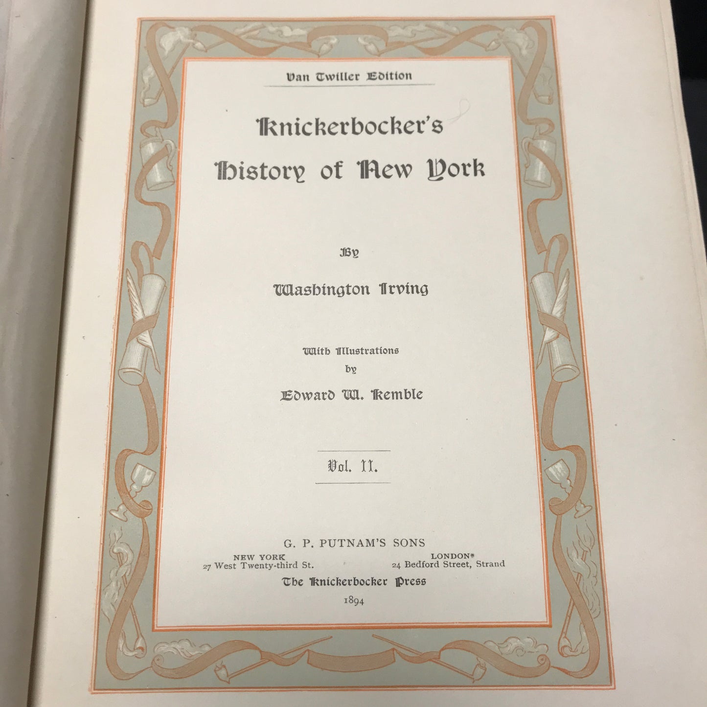 Knickerbocker's History of New York - Volume 2 - Washington Irving - 1893