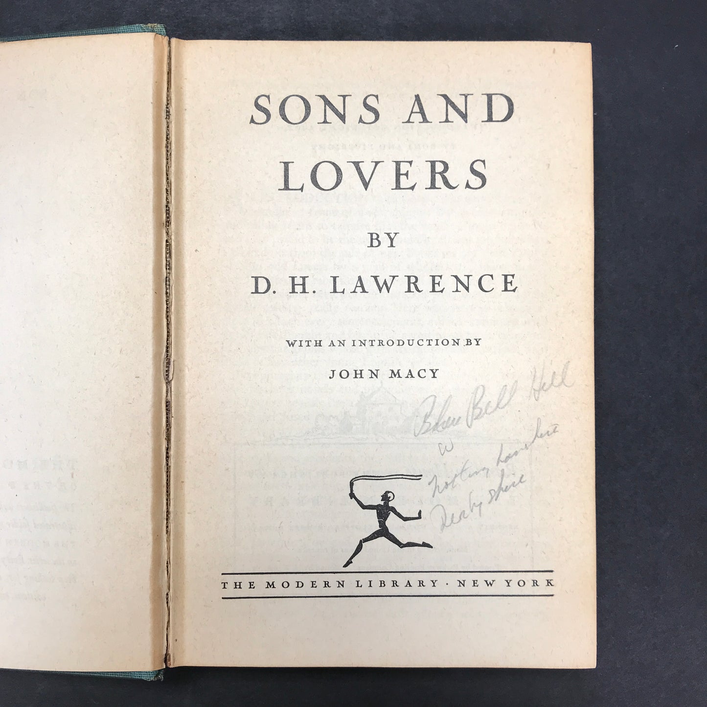 Sons and Lovers - D. H. Lawrence - Modern Library - 1922