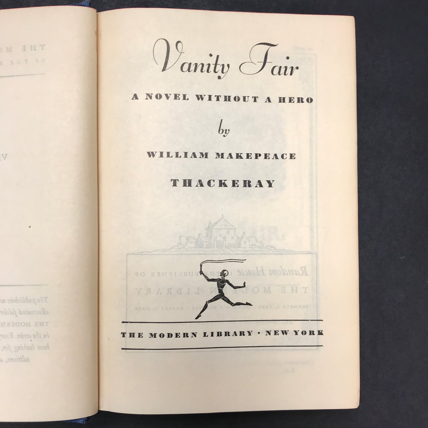 Vanity Fair - William Makepeace Thackeray - Modern Library - 1933