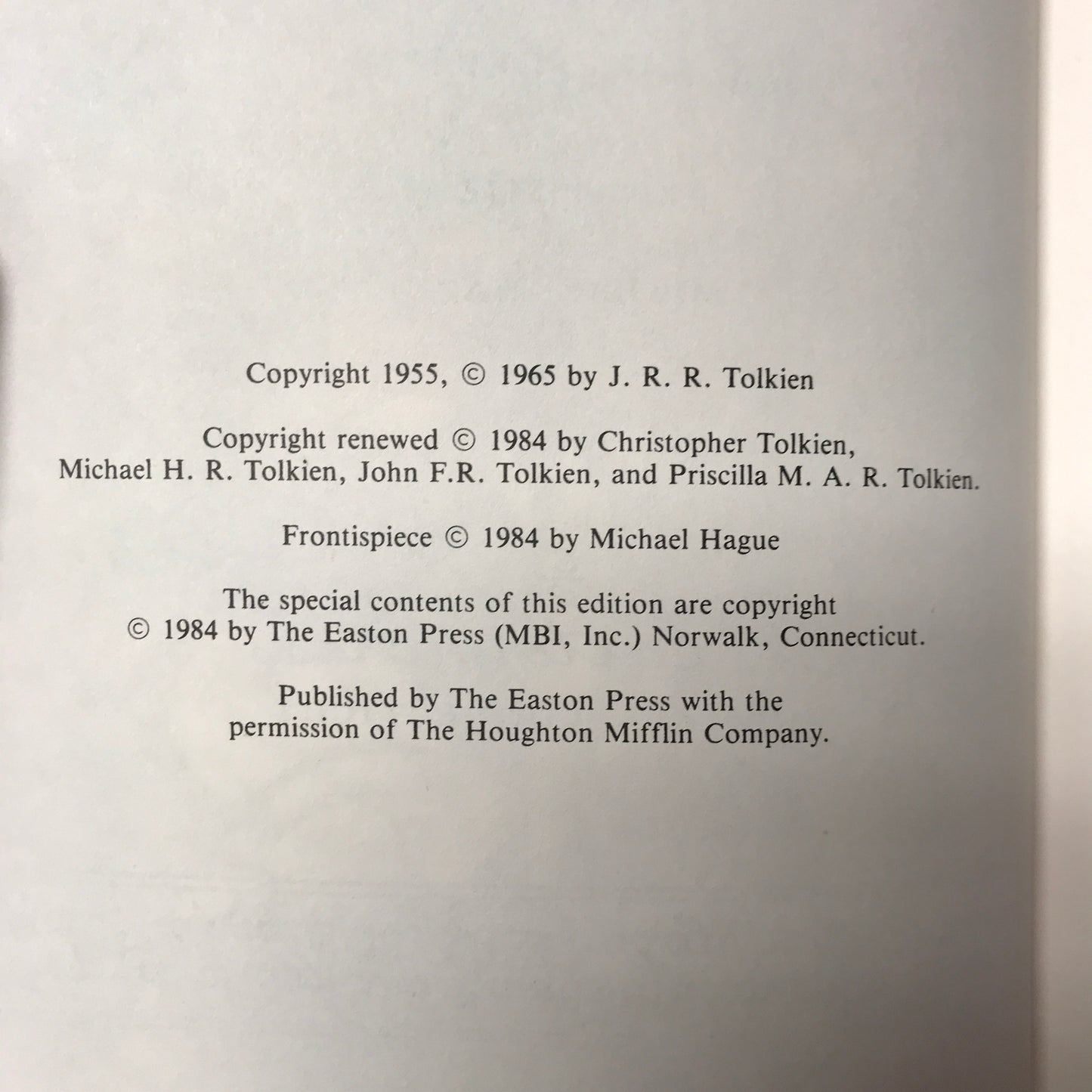 The Return of The King - J. R. R. Tolkien - 1st Thus - Easton Press - Map Included - 1984