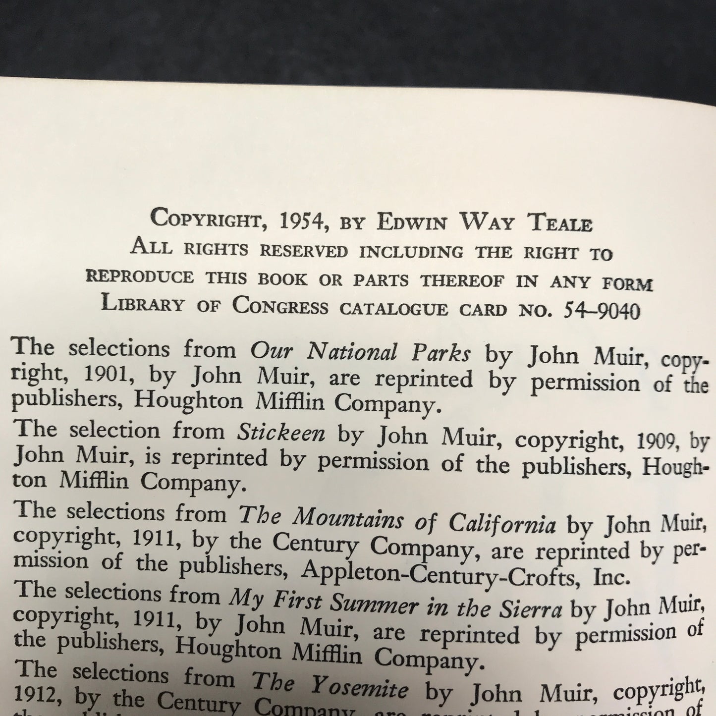 The Wilderness World of John Muir - Edwin Way Teale - 1954