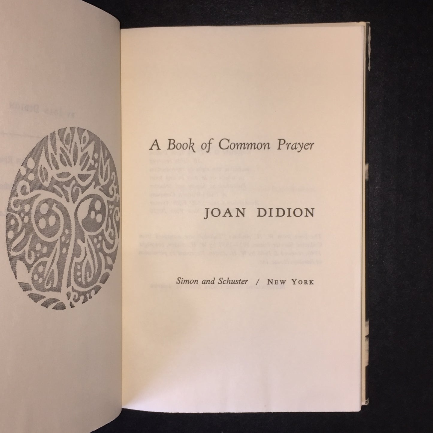 A Book of Common Prayer - Joan Didion - Book Club Edition - 1977