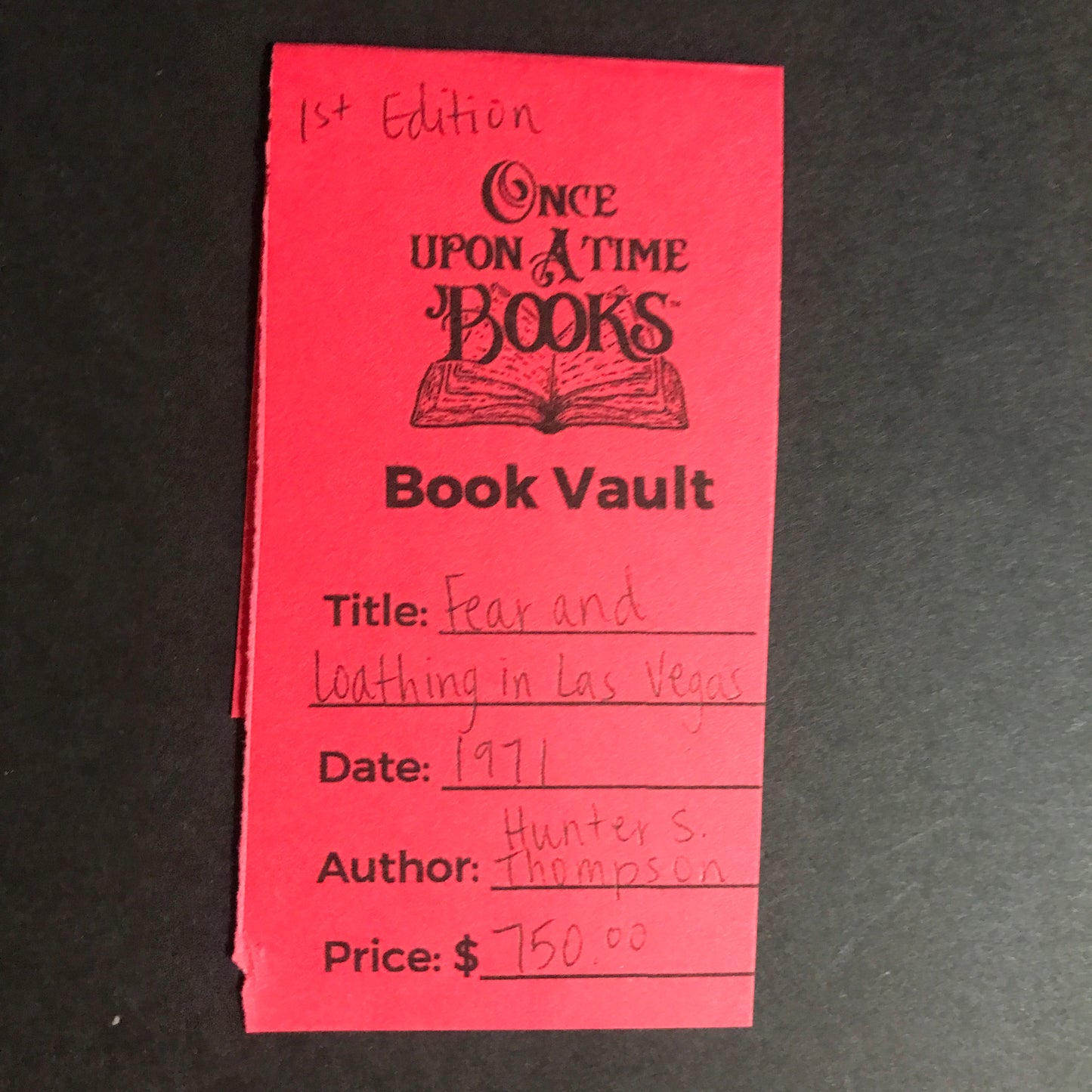 Fear and Loathing in Las Vegas - Hunter S. Thompson - 1st Edition - 1971