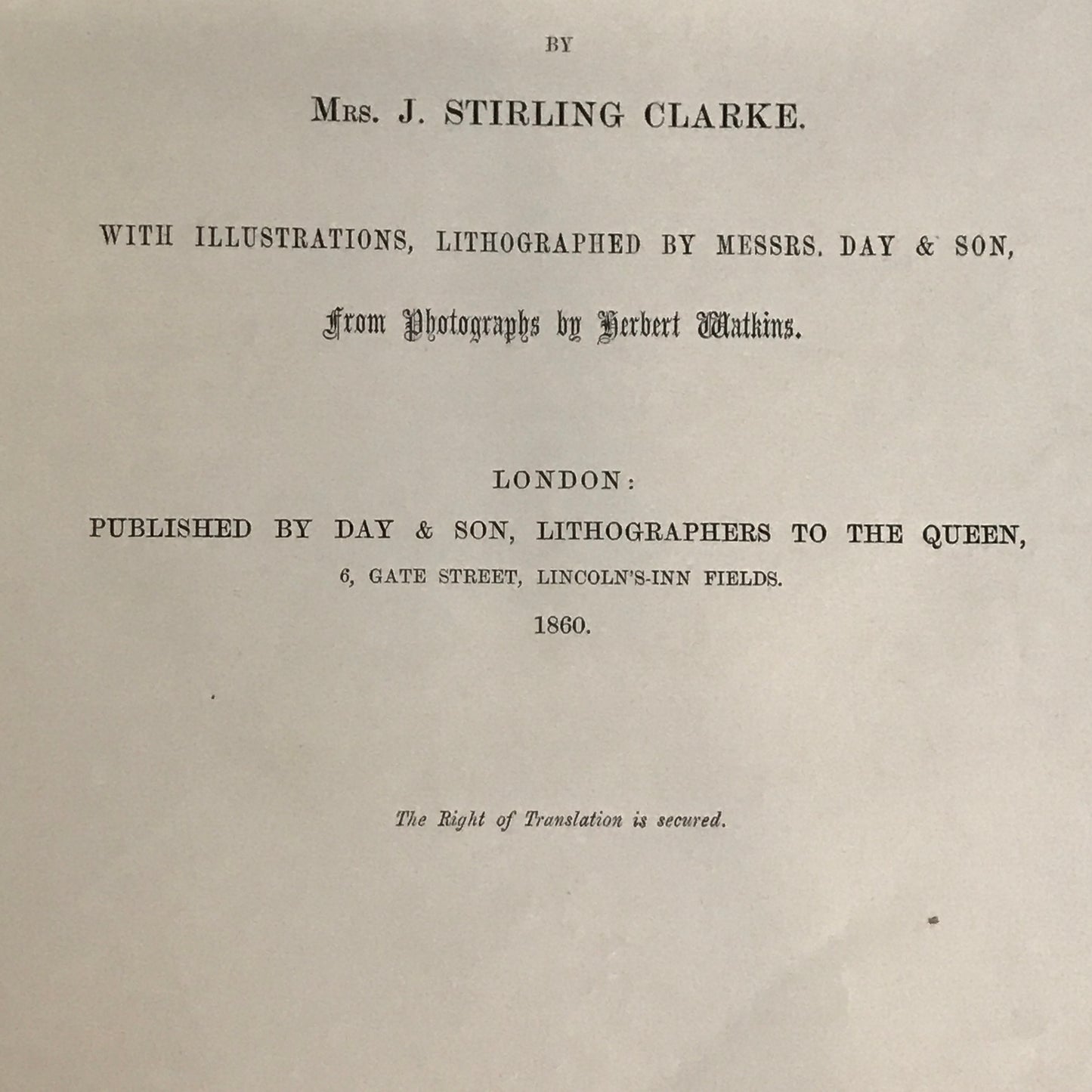 The Habit and the Horse - Mrs. J. Stirling Clarke - 1860