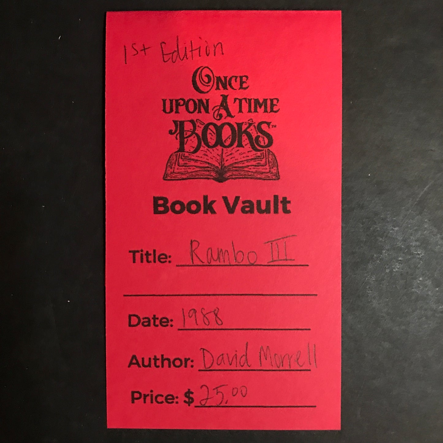 Rambo III - David Morrell - First Edition - 1988