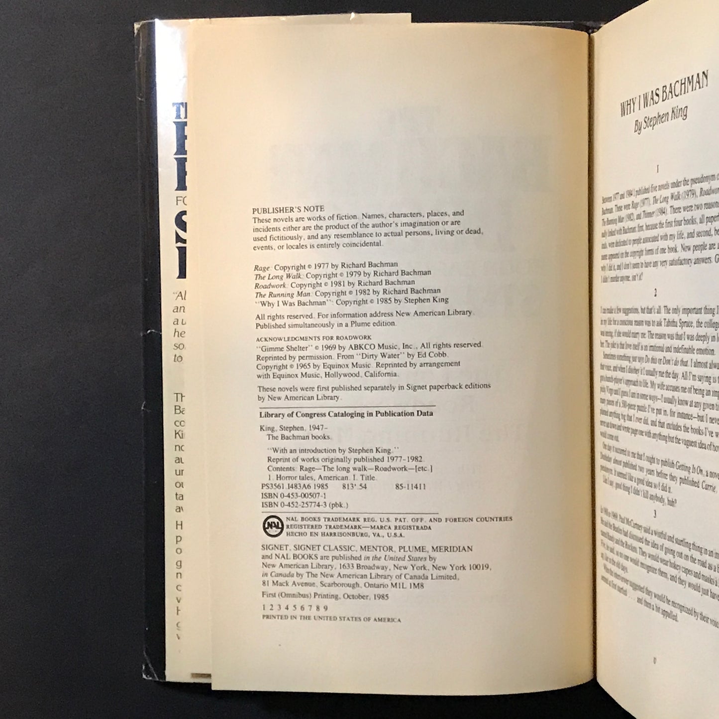 The Bachman Books - Stephen King - 1st Edition - 1985