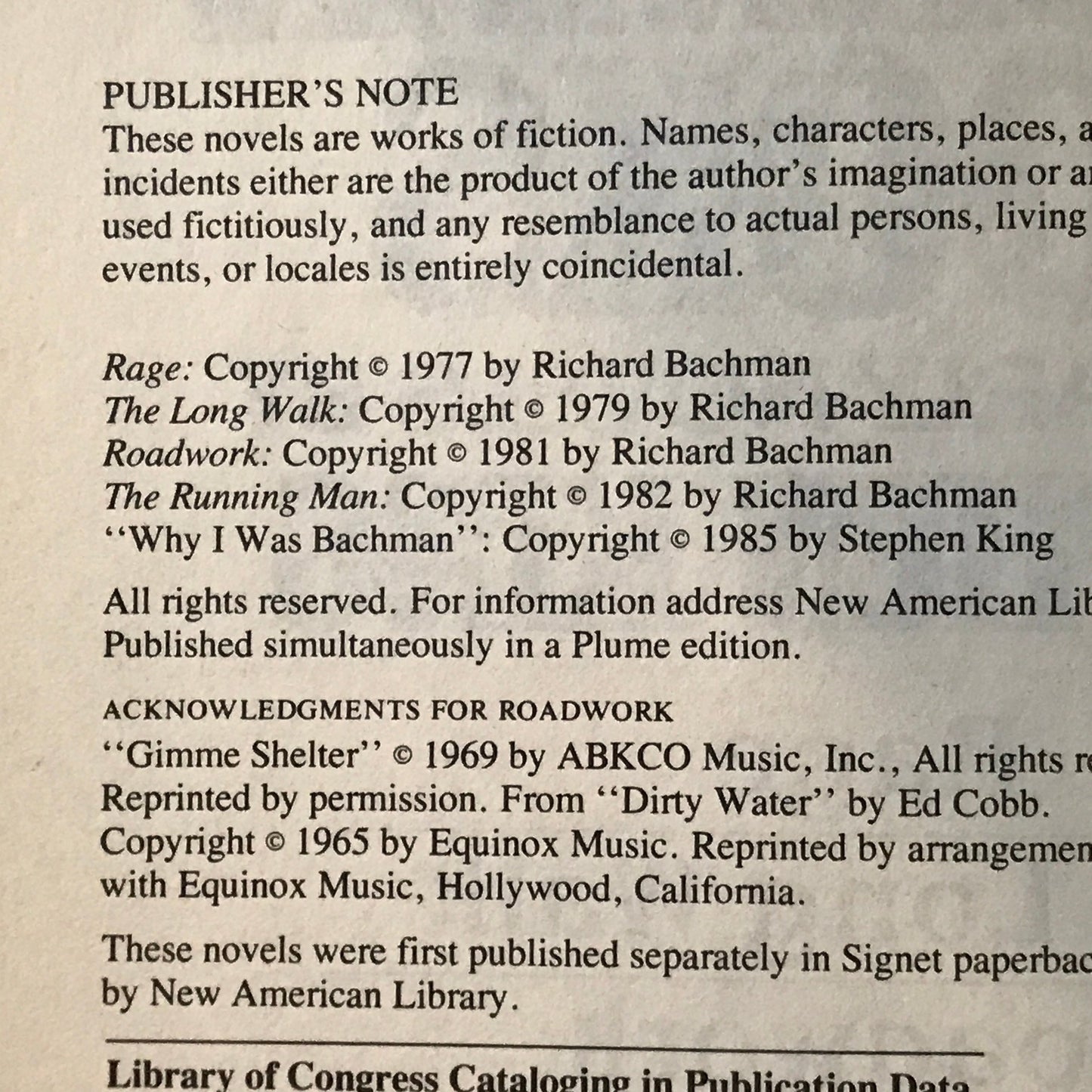 The Bachman Books - Stephen King - 1st Edition - 1985