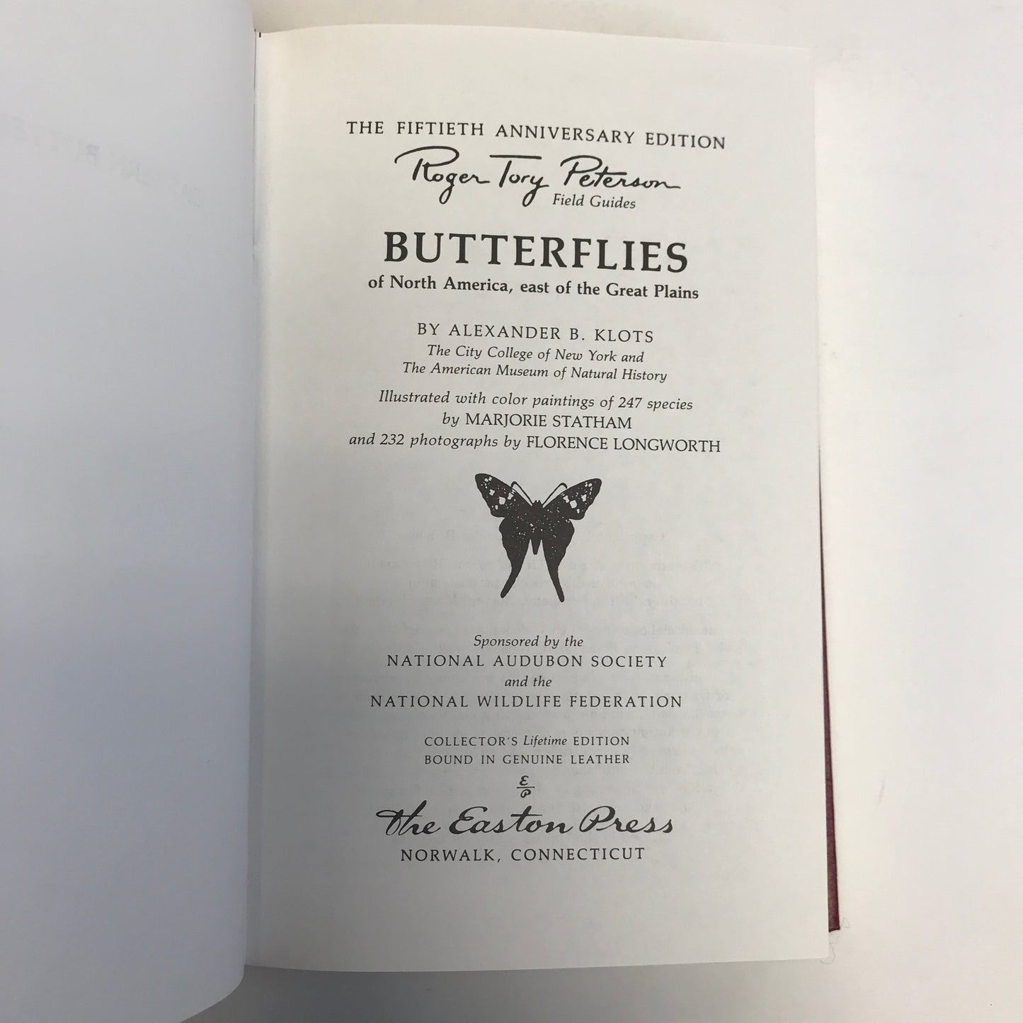 Eastern Butterflies - Alexander B. Klots - Roger Terry Peterson Field Guides - Easton Press - 1986
