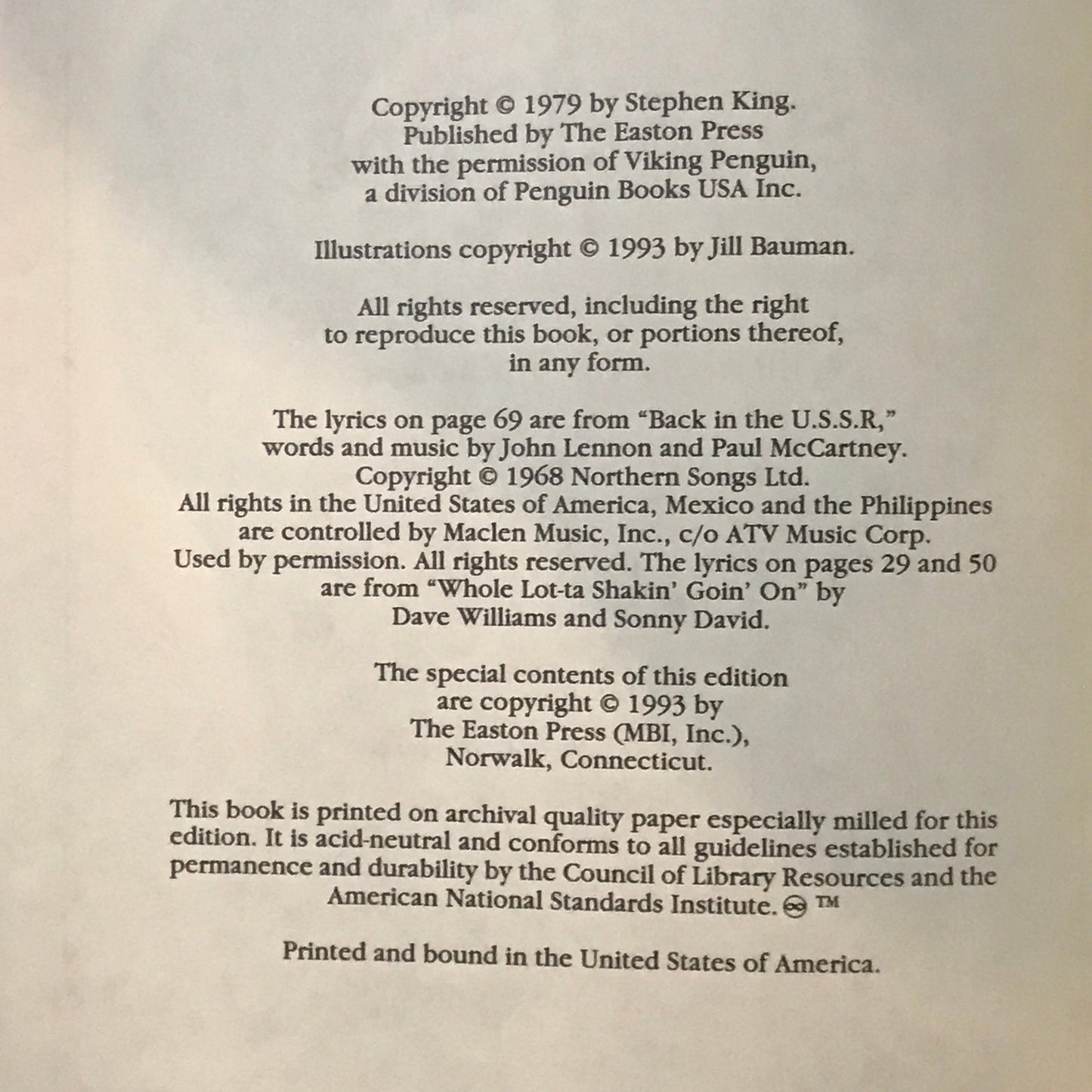 The Dead Zone - Stephen King - 1st Thus - Easton Press - 1993