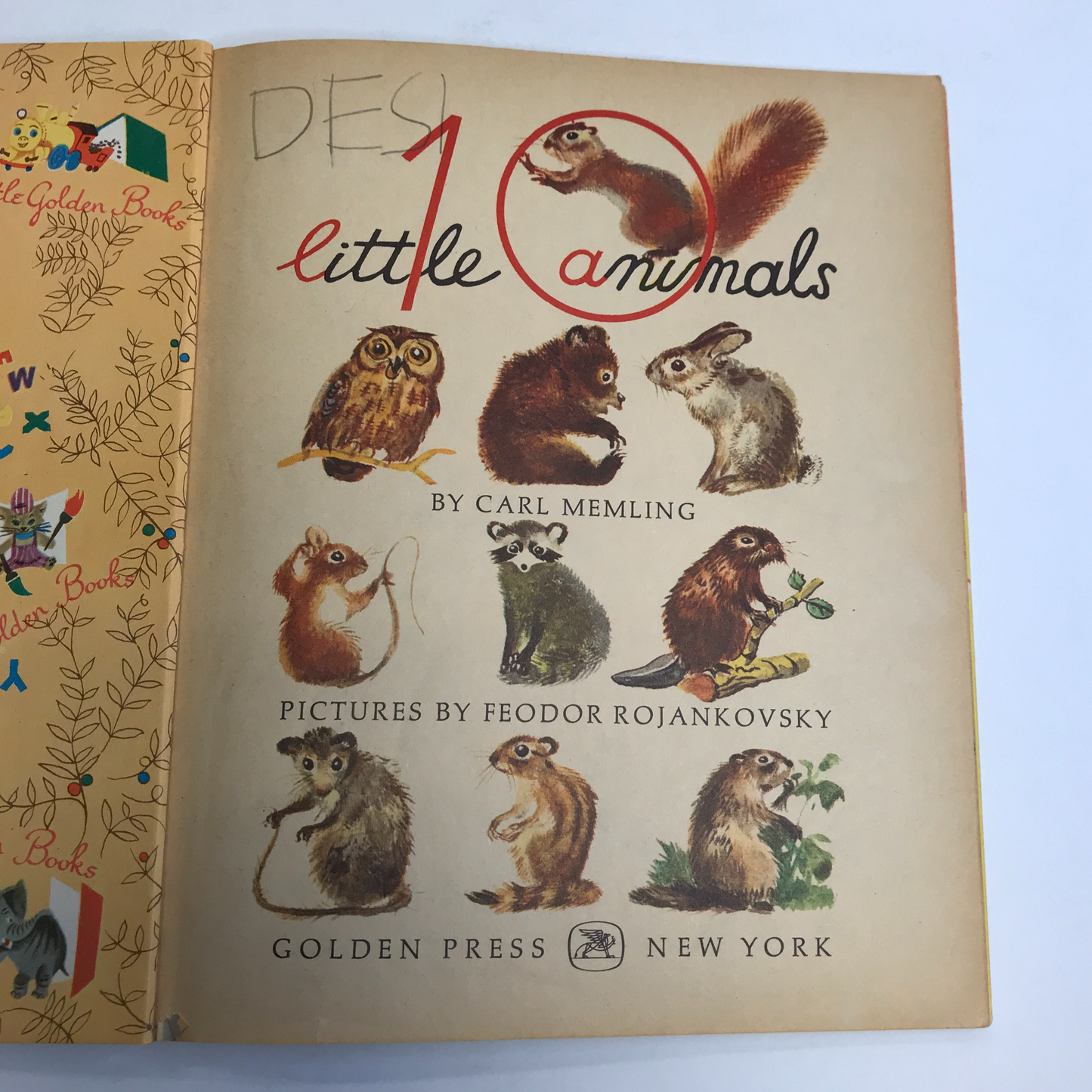 Ten Little Animals - Carl Memling - Little Golden Book - 1961