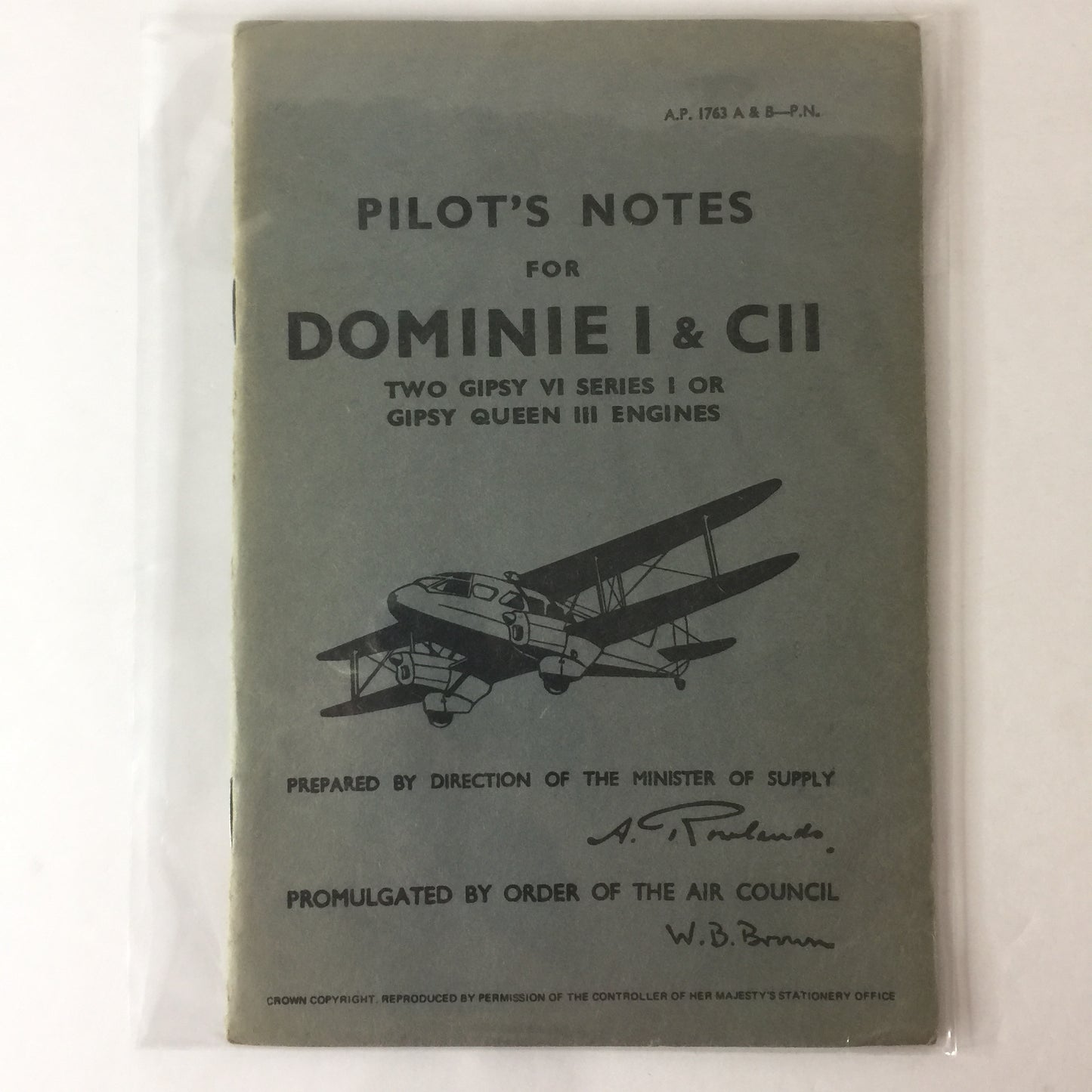 Pilot’s Notes for Dominie I & CII - Date Unknown