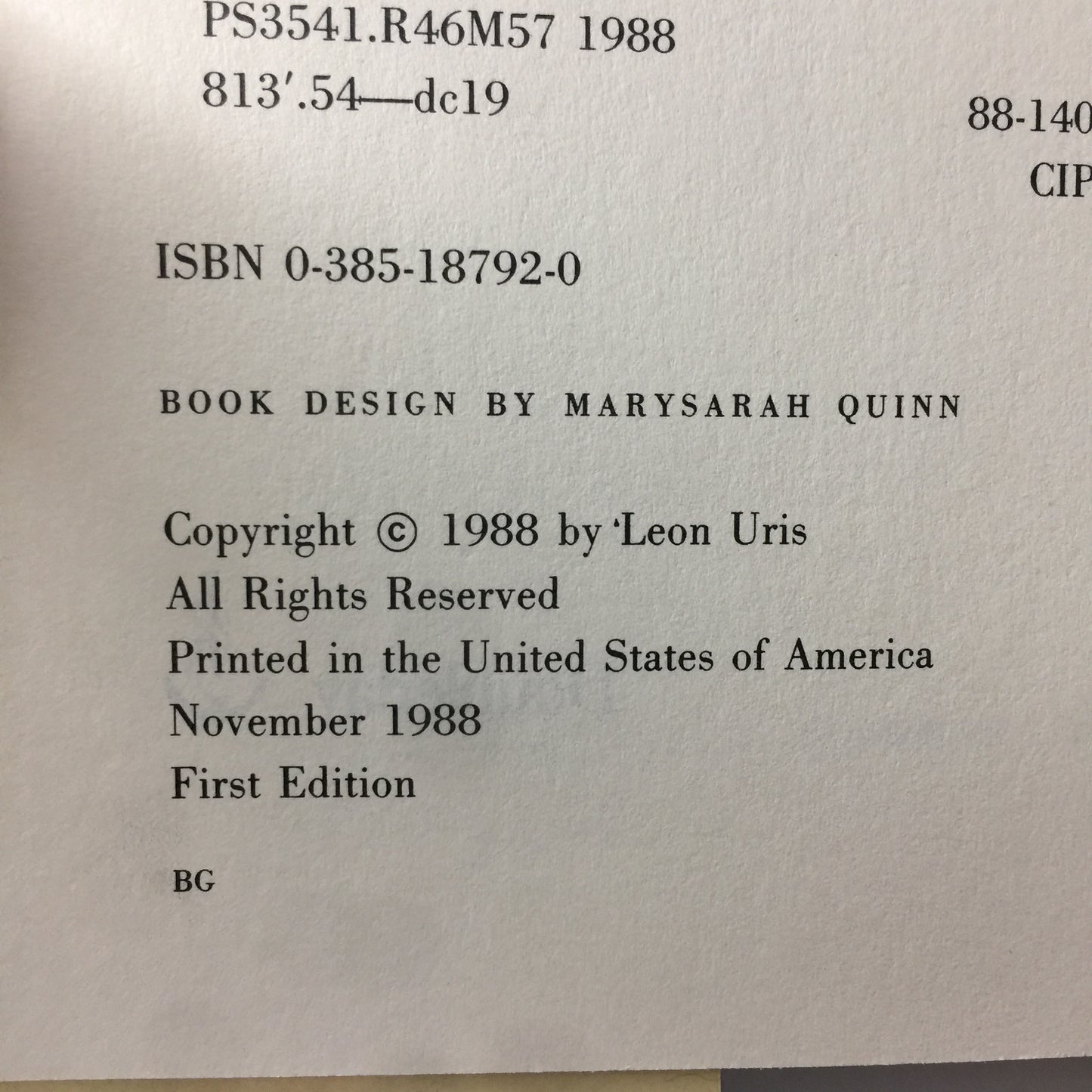 Mitla Pass - Leon Uris - 1st Edition - 1988