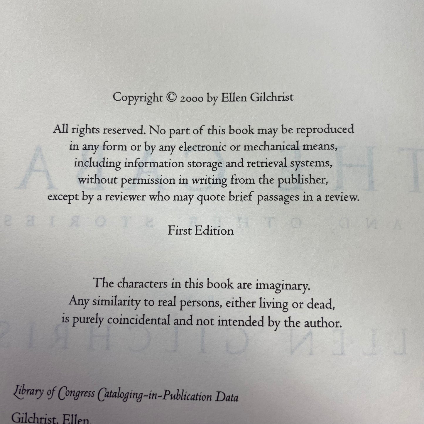 The Cabal and Other Stories - Ellen Gilchrist - 1st Edition - 2000