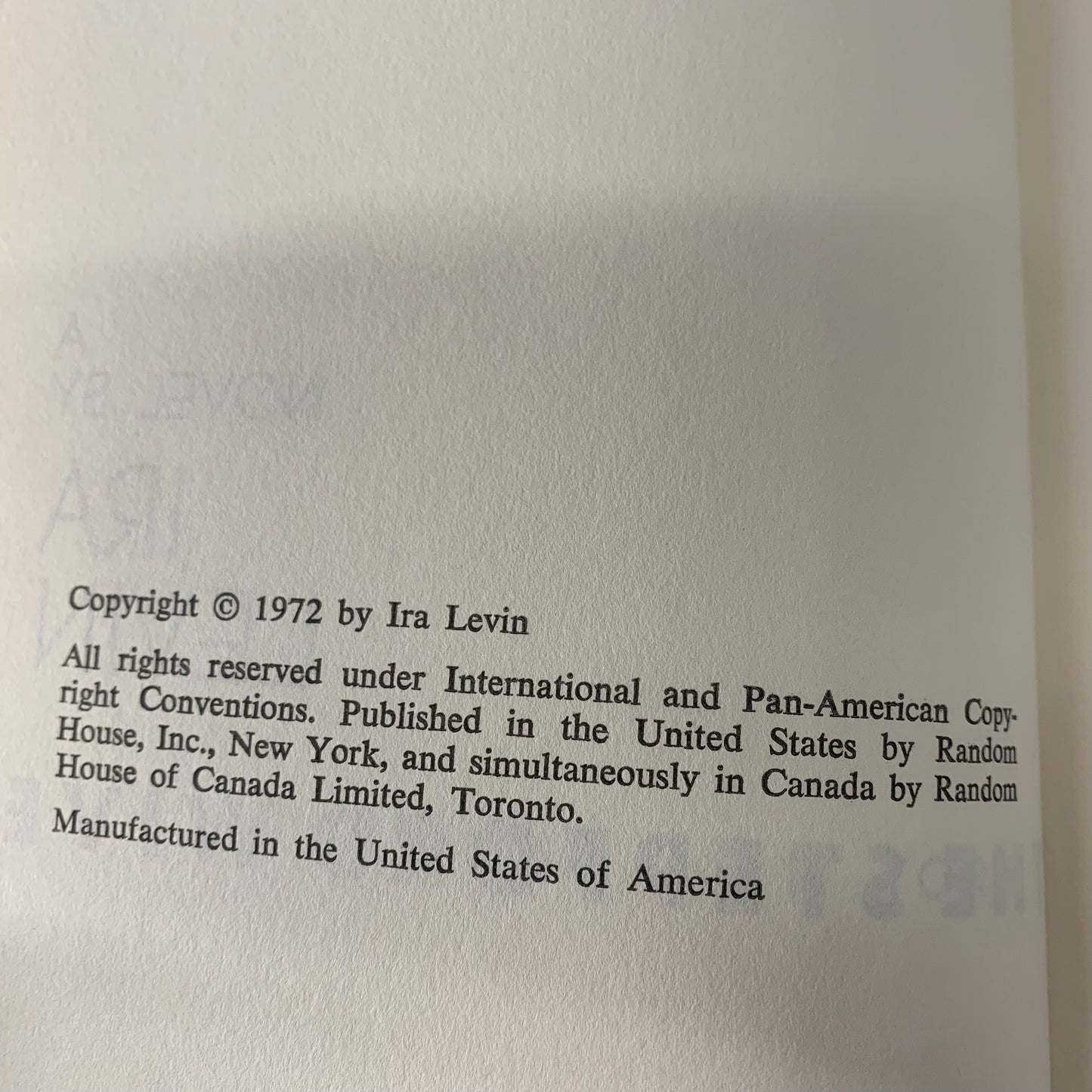 The Stepford Wives - Ira Levin - Book Club Edition -  1972