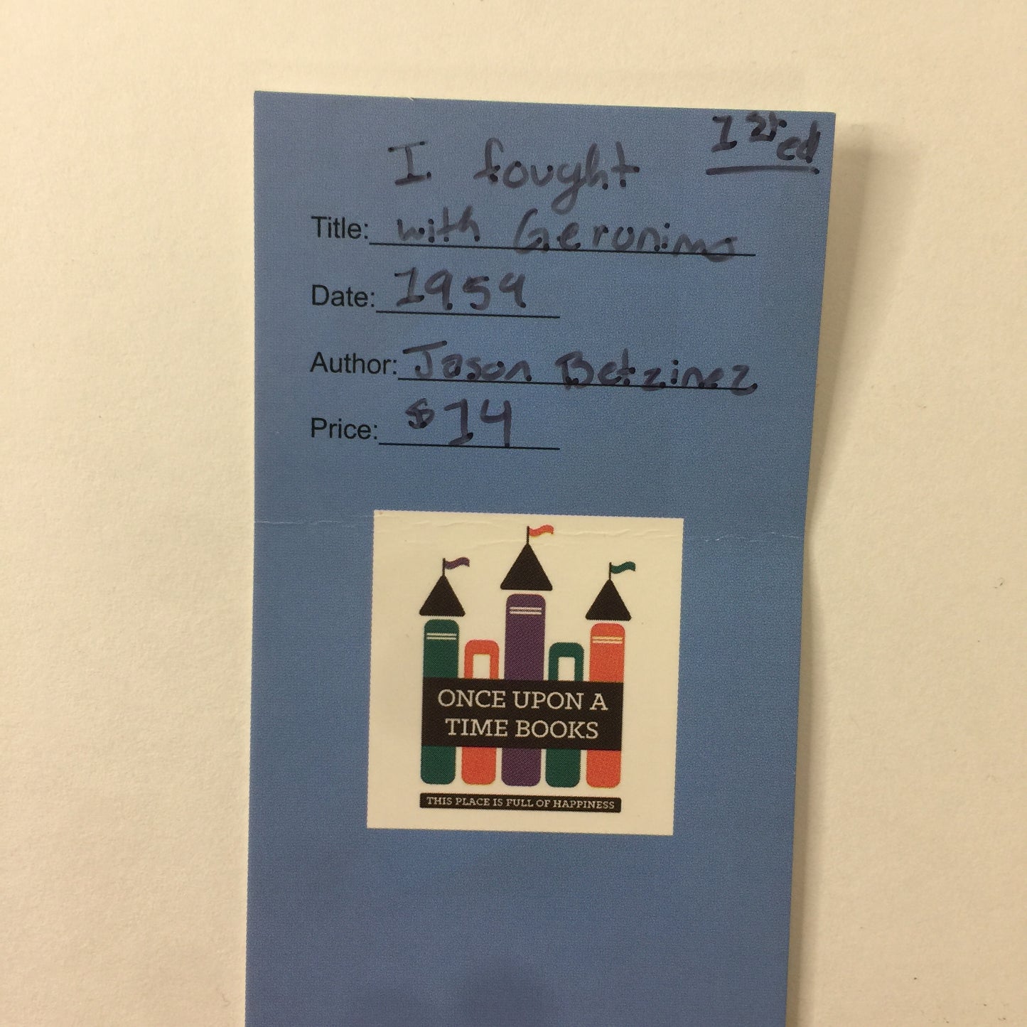 I Fought with Geronimo - Jason Betzinez - 1st Edition - 1954