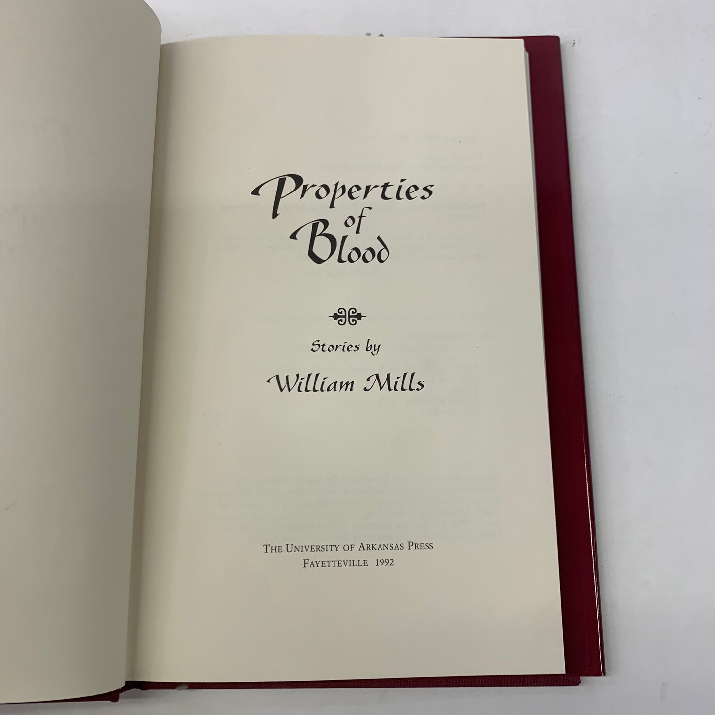 Properties of Blood - William Mills - 1992