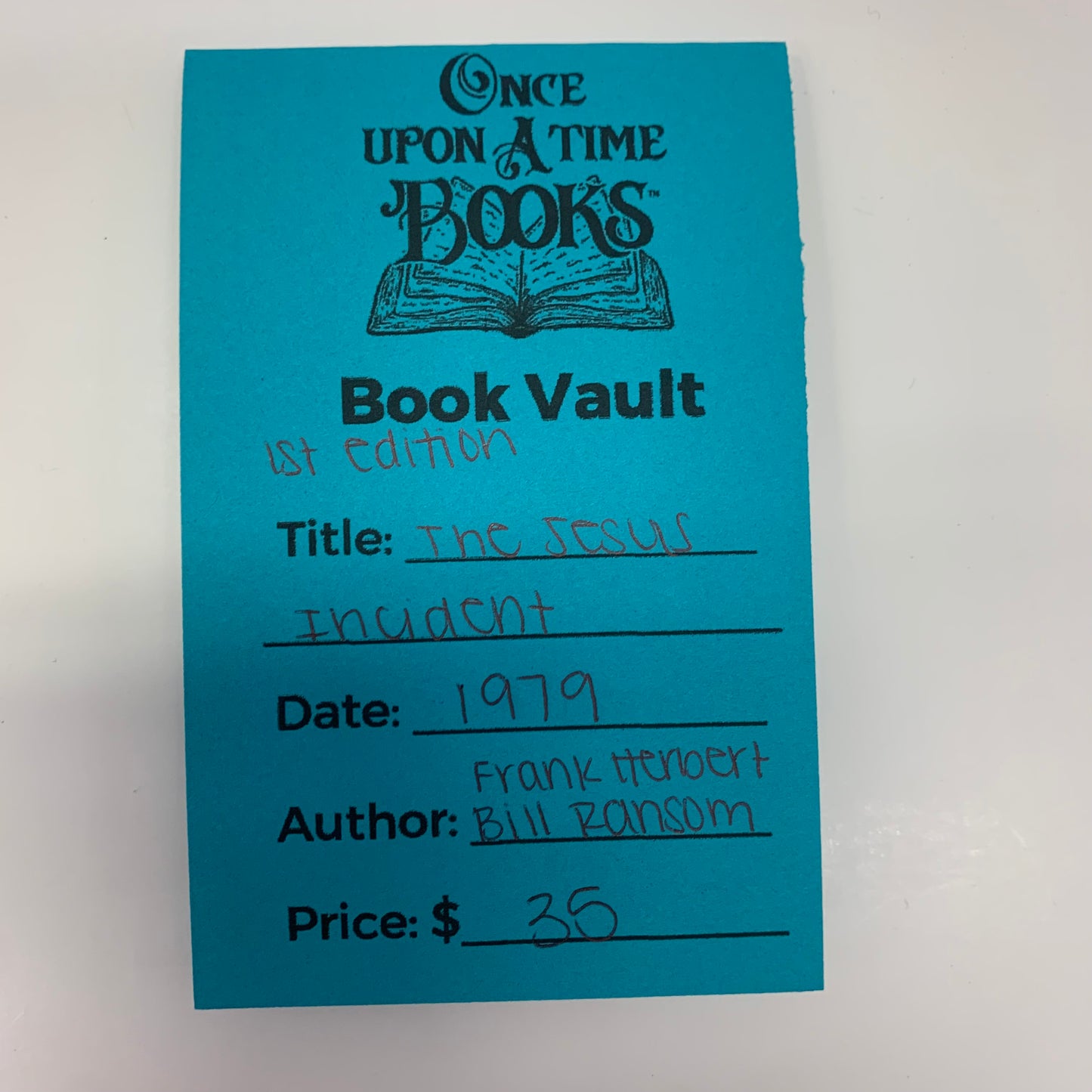 The Jesus Incident - Frank Herbert and Bill Ransom - First Edition - 1979