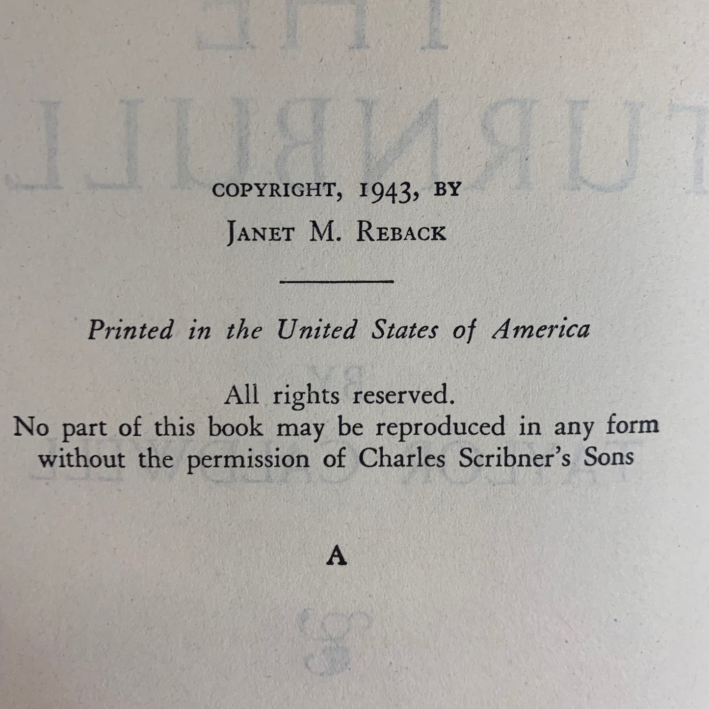 The Turnbulls - Taylor Caldwell - 1st Edition - 1943