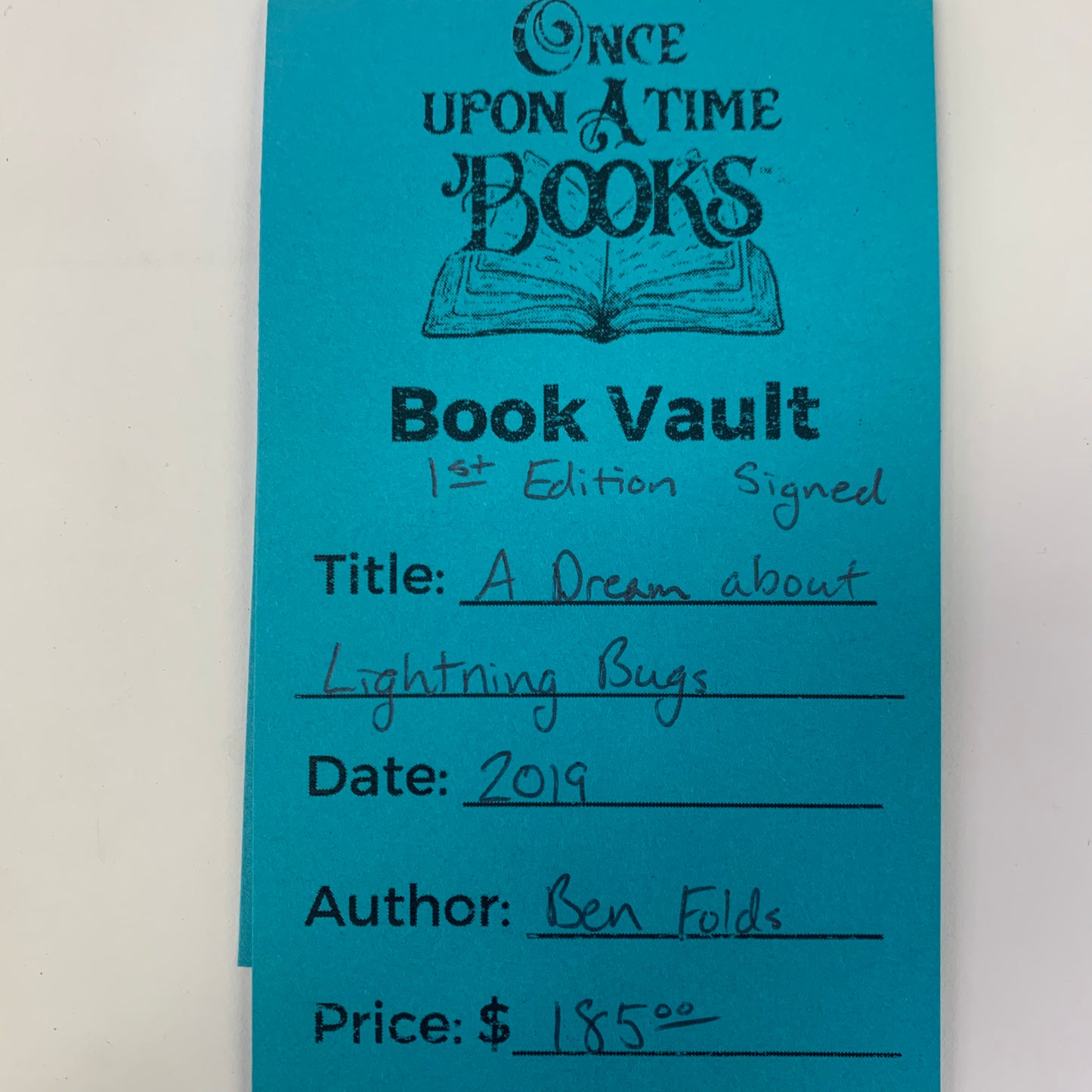 A Dream About Lightning Bugs - Ben Folds - 1st Edition - Signed - 2019