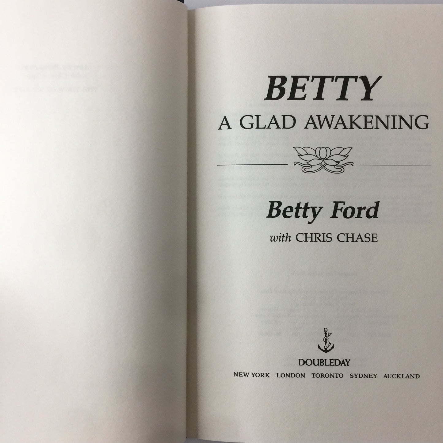 Betty: A Glad Awakening - Betty Ford - Signed