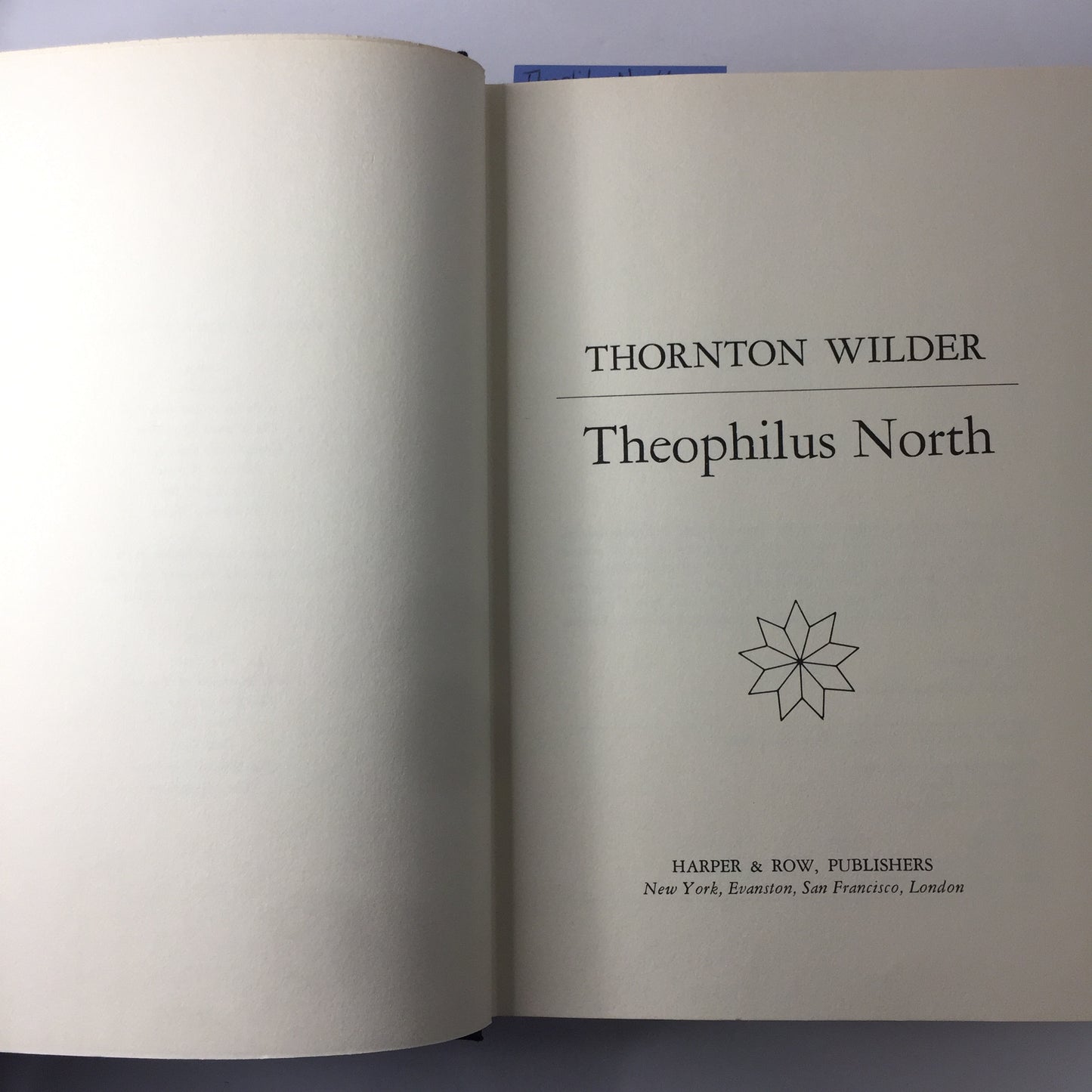 Theophilus North - Thornton Wilder - 1st Edition - 1973