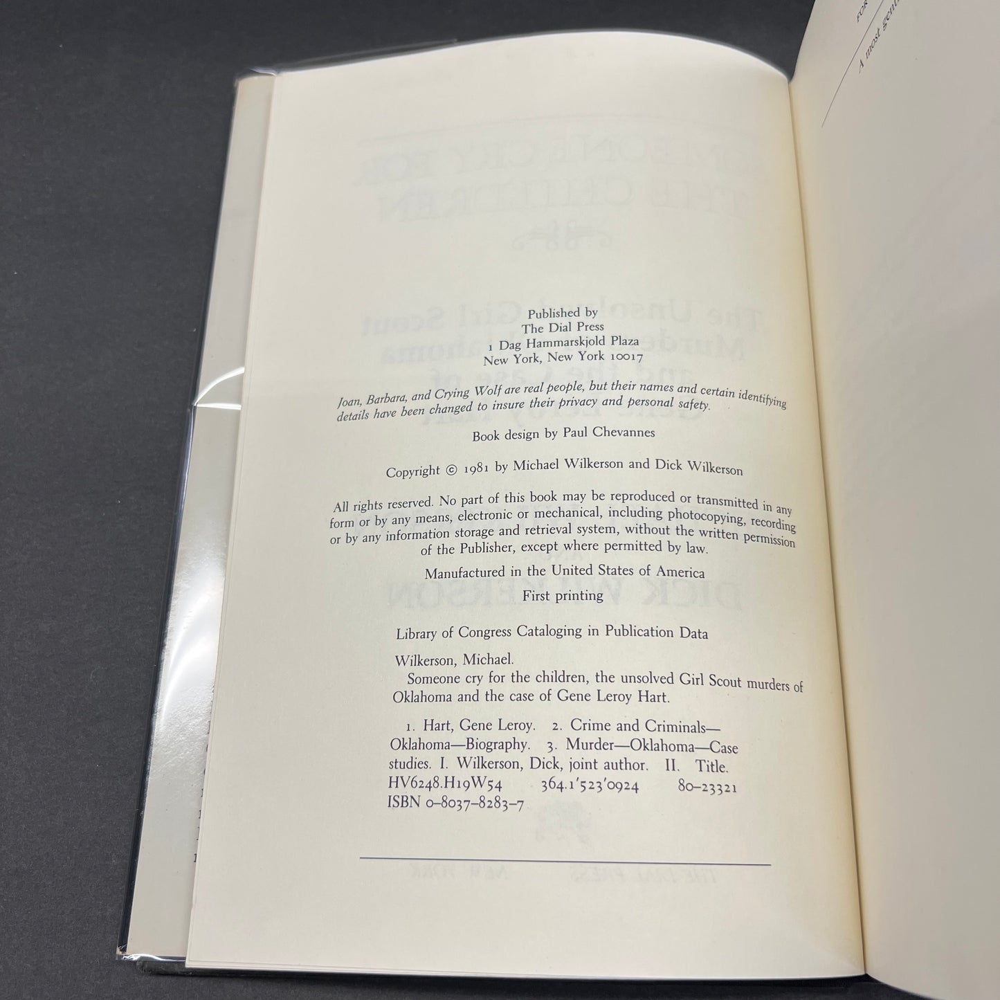 Someone Cry For The Children - Michael and Dick Wilkerson - 1st Edition - 1981