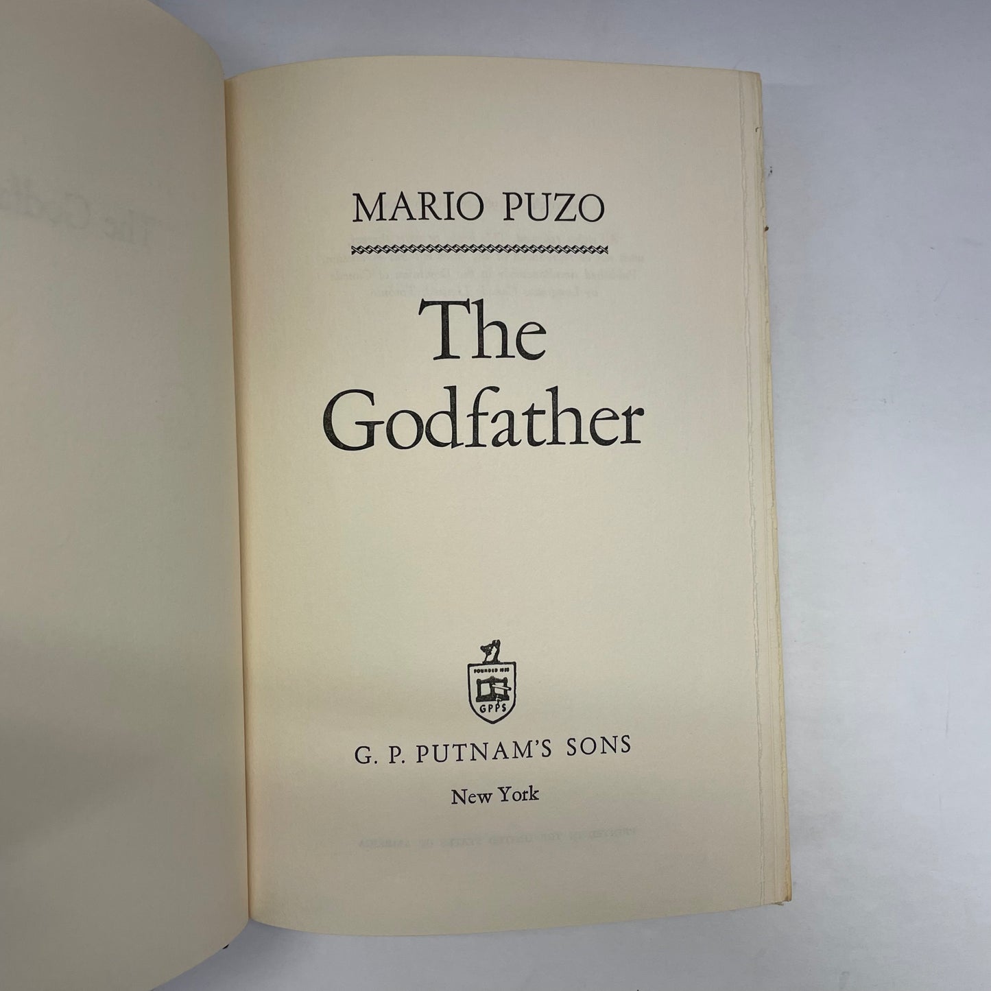 The Godfather - Mario Puzo - Book Club Edition - 1969